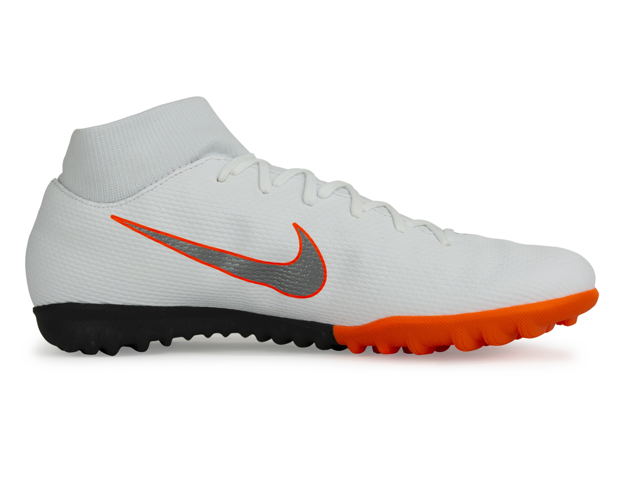 Nike Men's Mercurial SuperflyX 6 Academy Turf Soccer Shoes White/Metalic Cool Grey/Total Orange、mySite、bottomscart