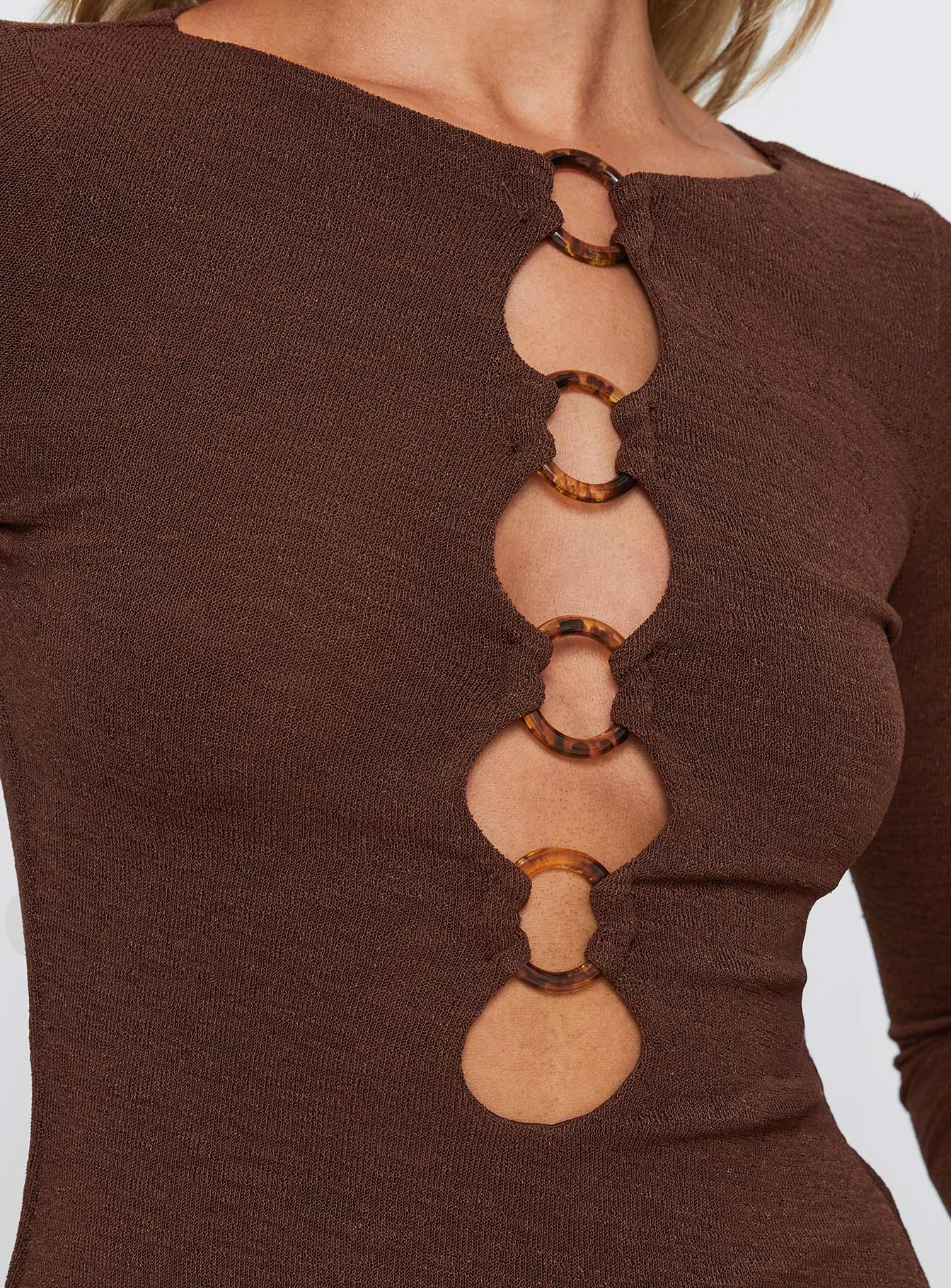 Dejonge Ring Mini Dress Brown、mySite、solidvoid