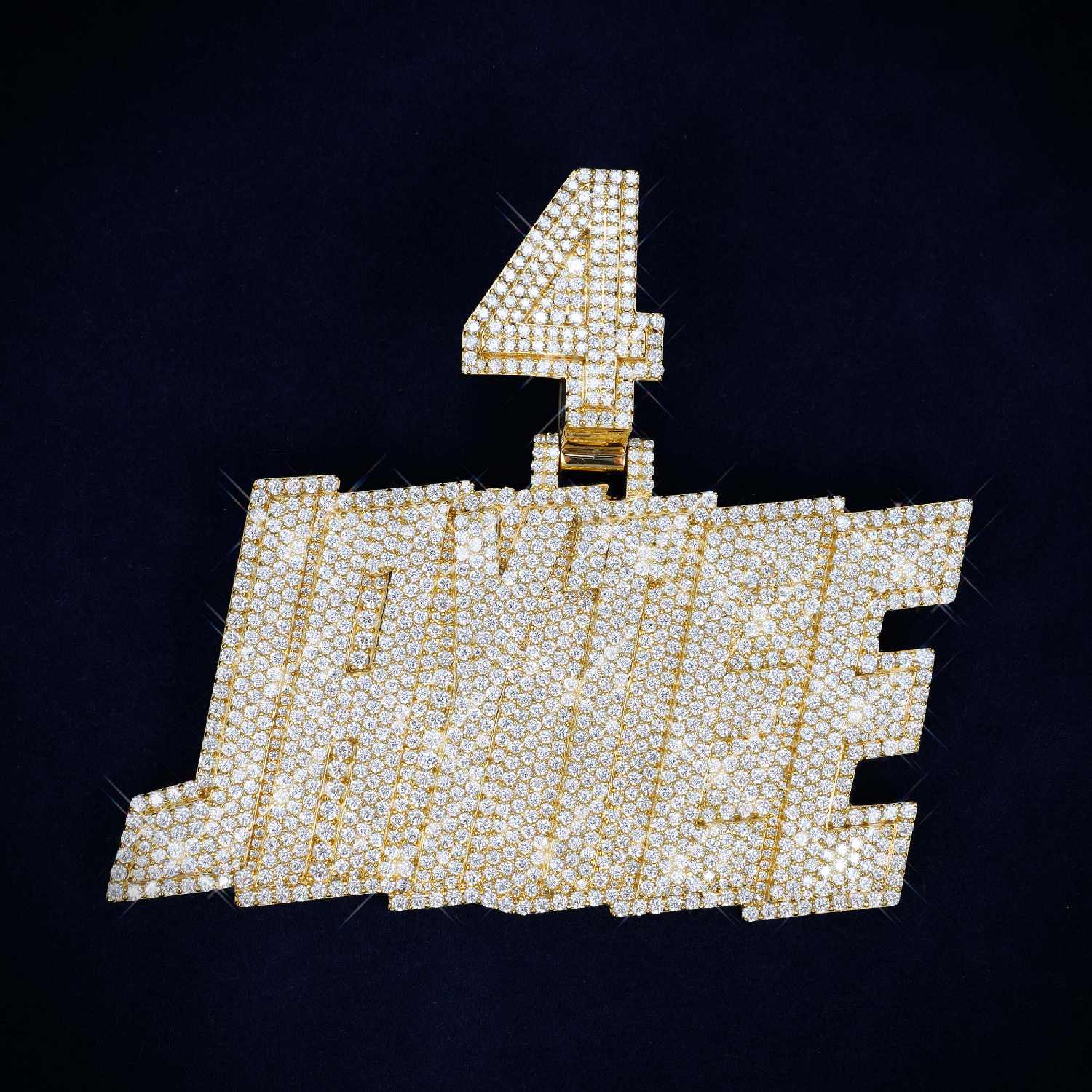 JAYTEE 4 Custom Name Moissanite Pendant 14K Gold、mySite、hinf8tx79