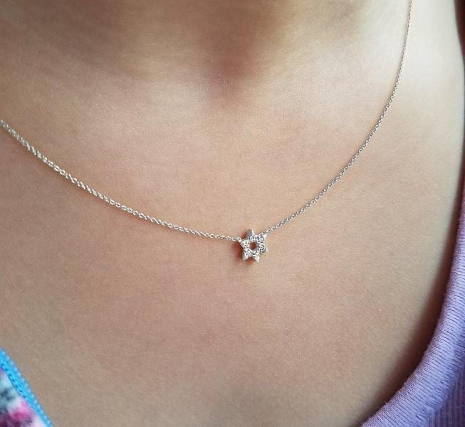 Diamond Pendant with Jewish Star of David - 14k Yellow, White or Rose Gold、mySite、topwebapps