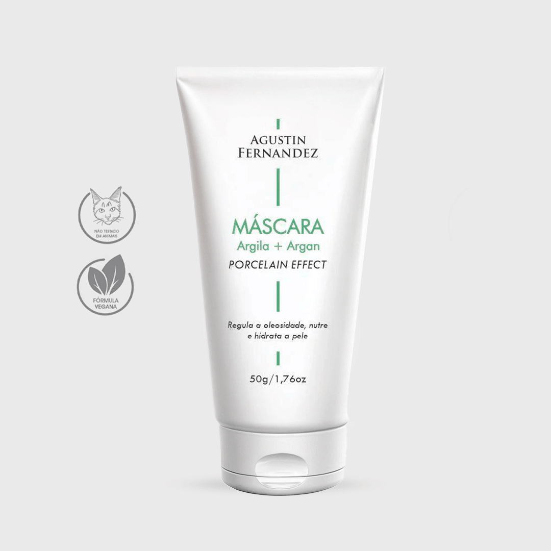 M谩scara Facial de Argila e Arg谩n 50g para pele oleosa, mista, com acne ou cravos、mySite、camillekostekn