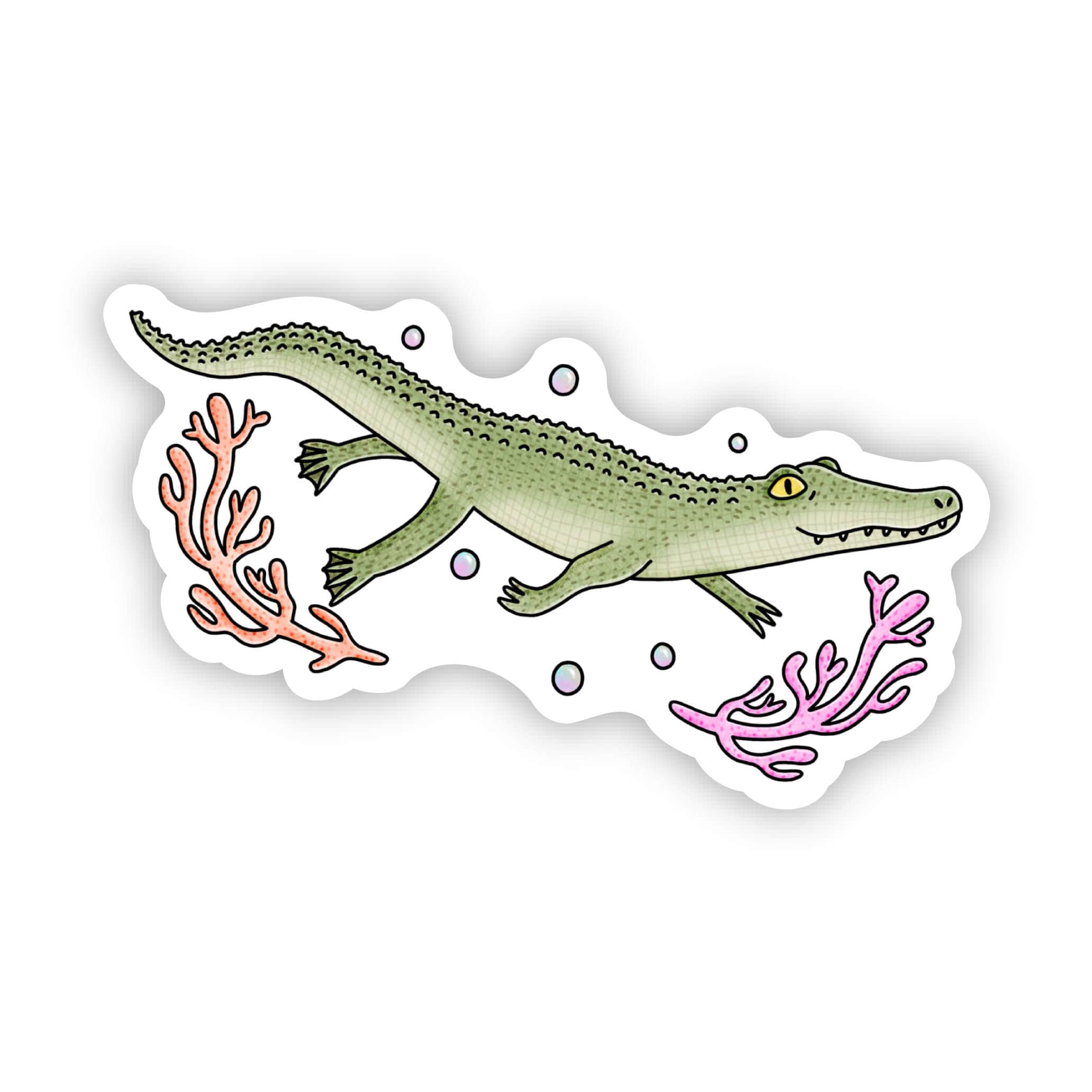  Swimming Alligator Sticker、mySite、elrpsem3k