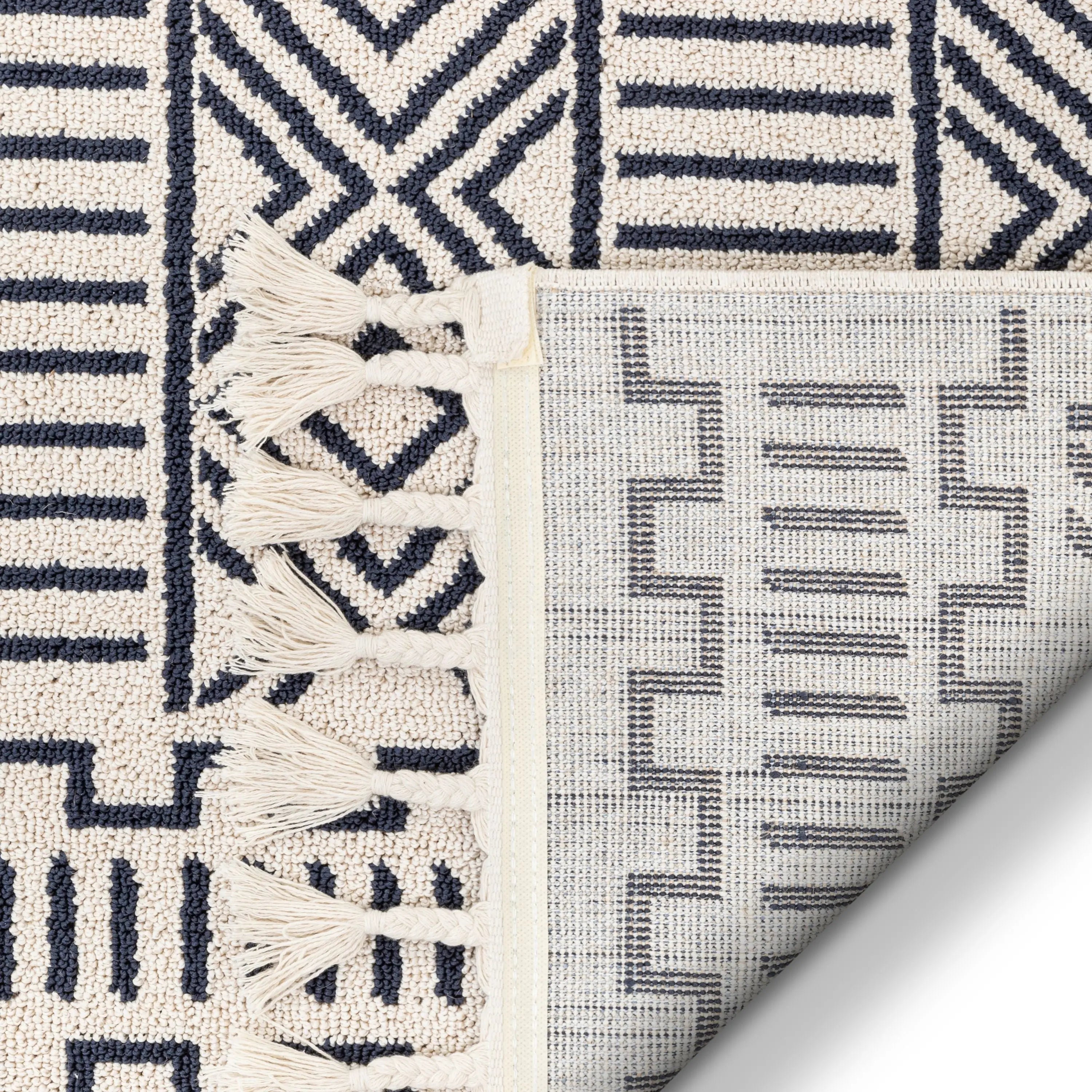 Dora Tribal Moroccan Geometric Dark Blue Kilim-Style Rug、mySite、gigharbornorthrealestate