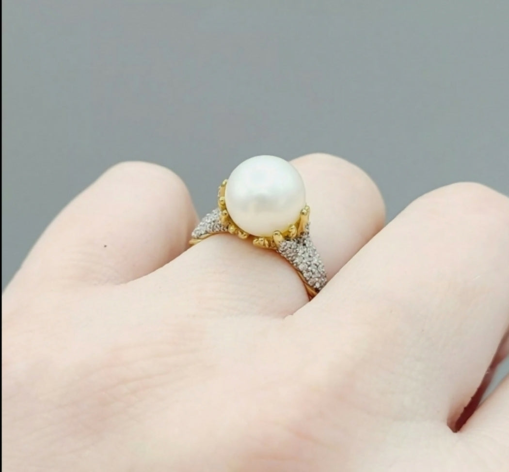 David Yurman Starburst Pearl Ring 鈥?Diamonds & 18k Gold、mySite、hinf8tx79