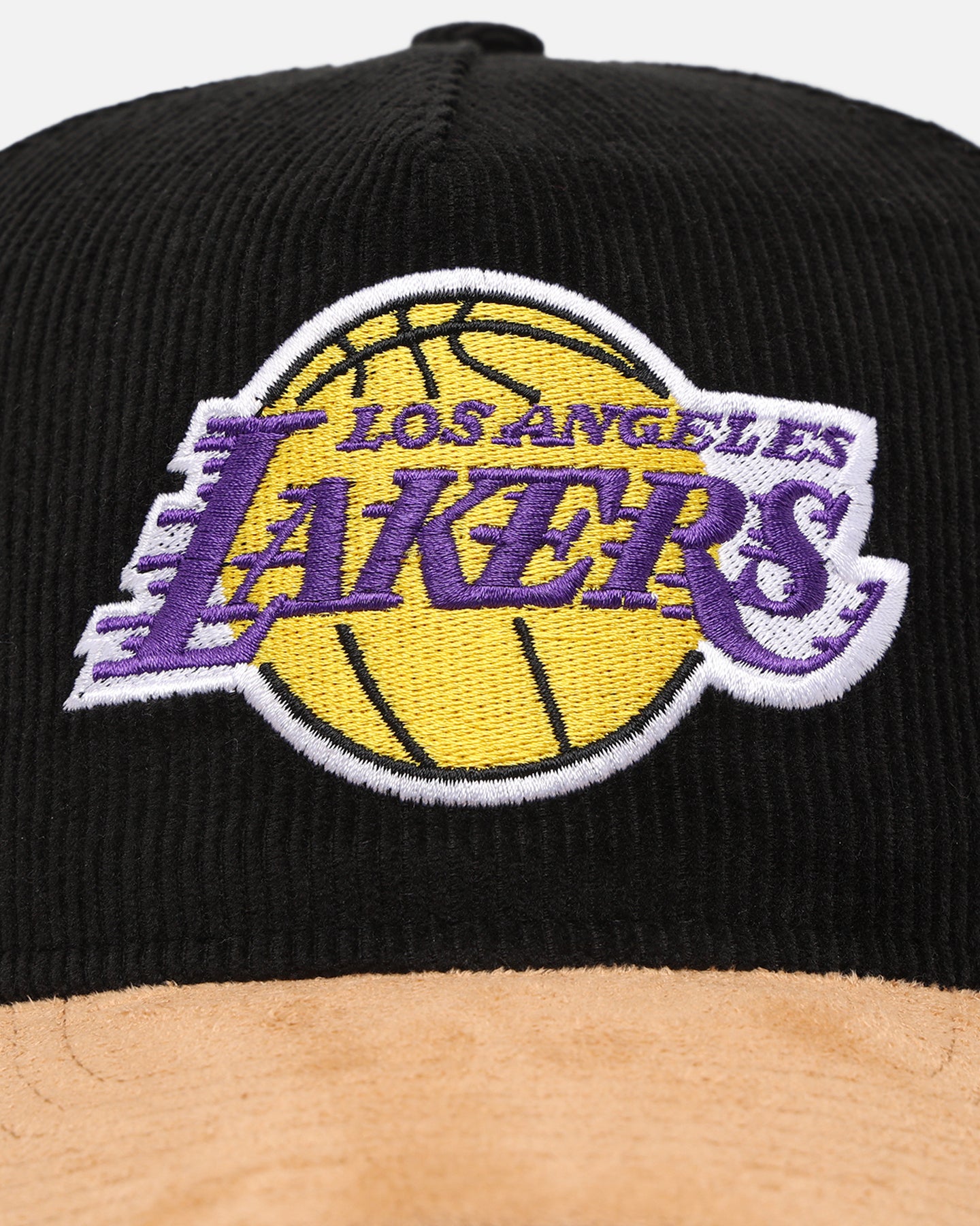 New Era Los Angeles Lakers 'Corduroy Suede' Pre-Curved Golfer Snapback Washed Black、mySite、zt4zffjzw