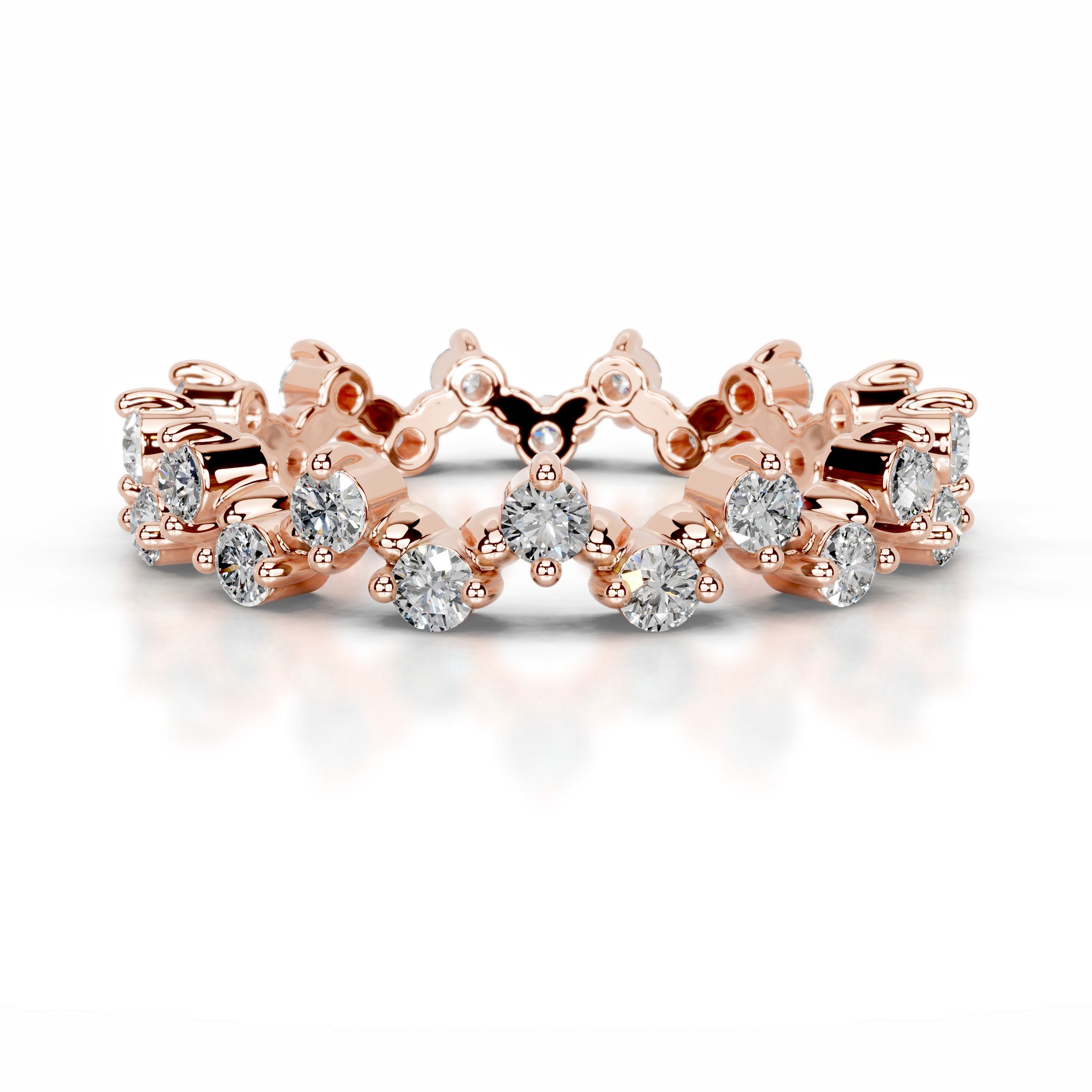 Wren Diamond Wedding band - 14K Rose Gold、mySite、hinf8tx79