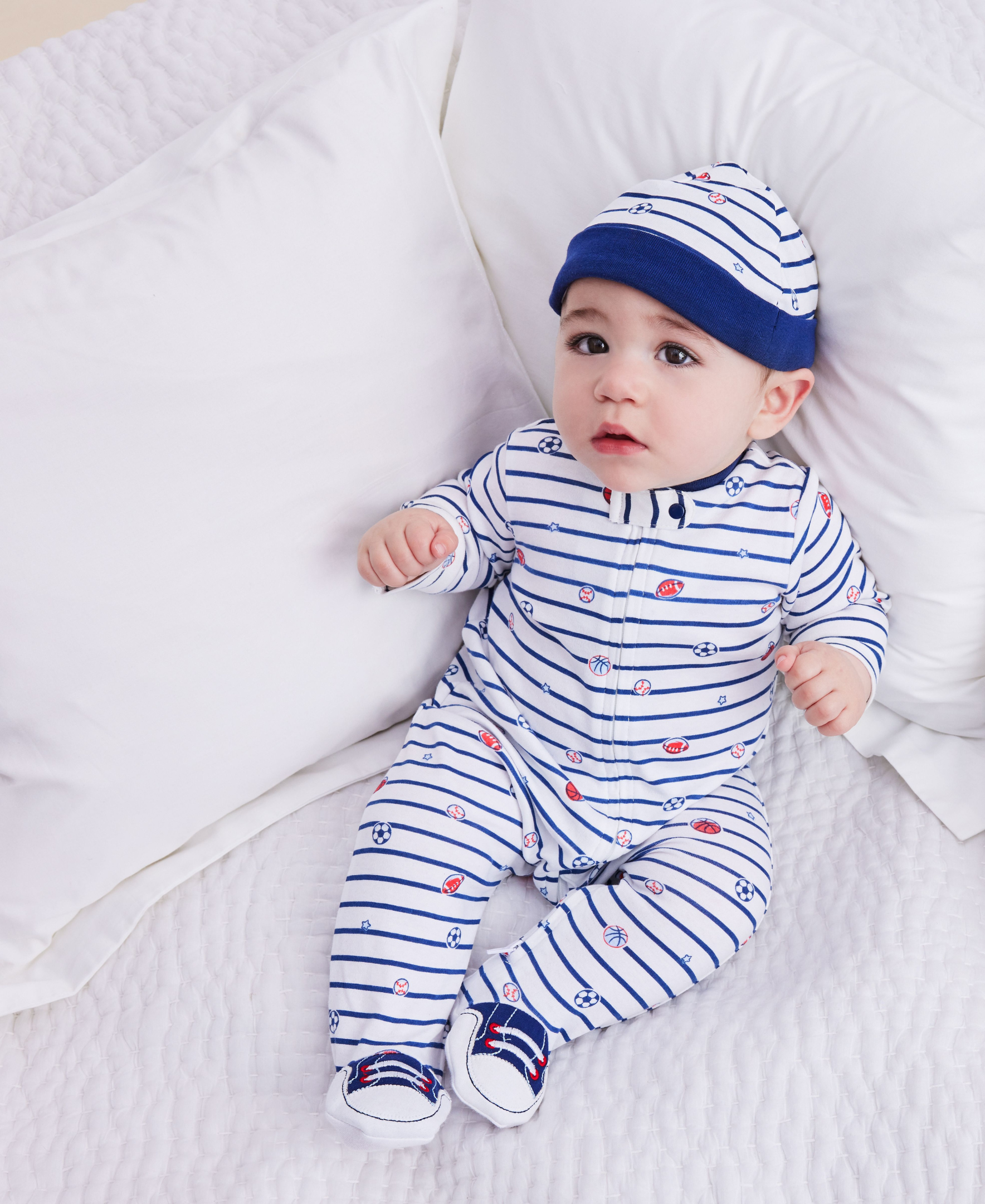  Sports Star 2-Way-Zip Footed One-Piece and Hat、mySite、layawaytickets