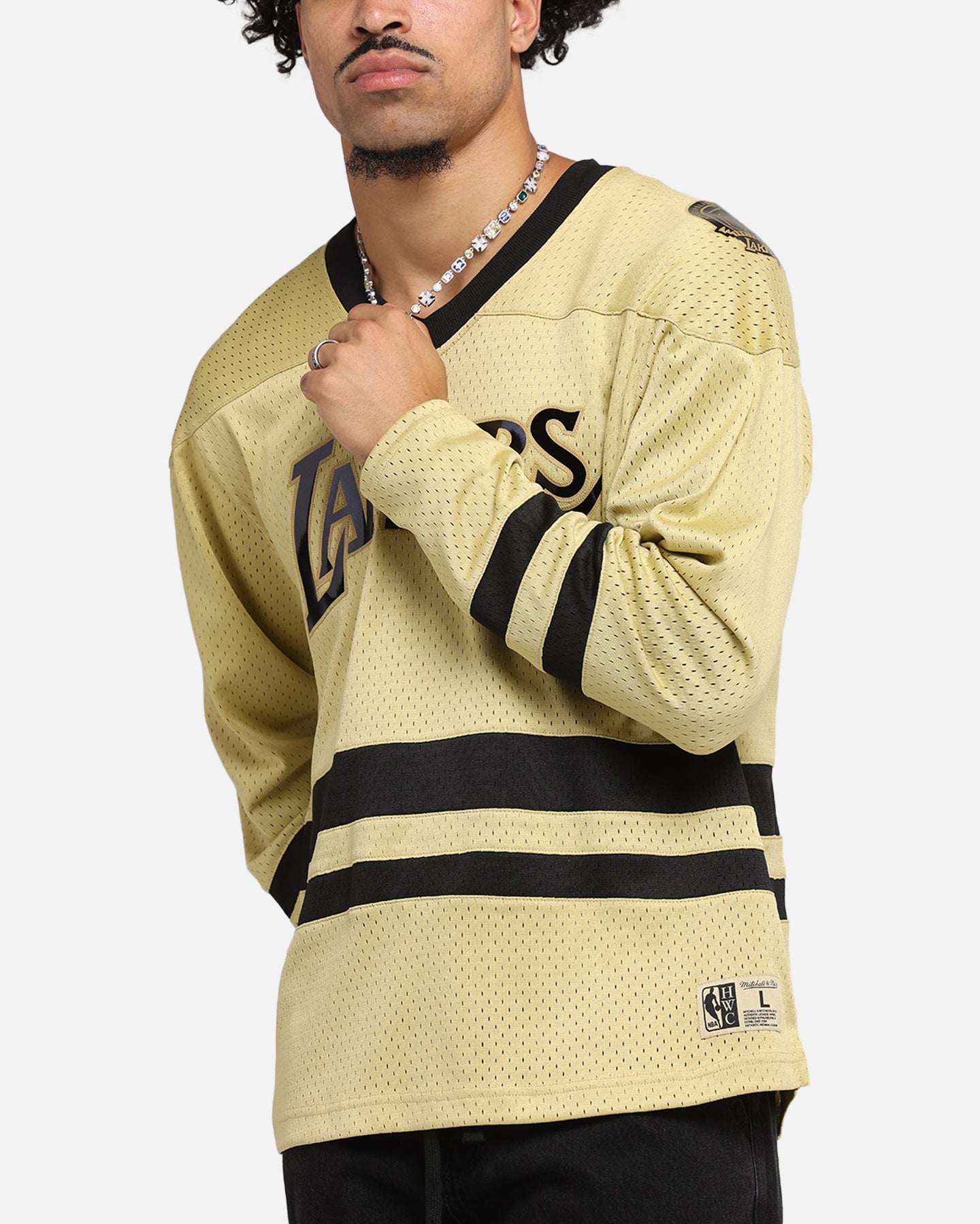 Mitchell & Ness Los Angeles Lakers Chrome Jersey Khaki、mySite、zt4zffjzw
