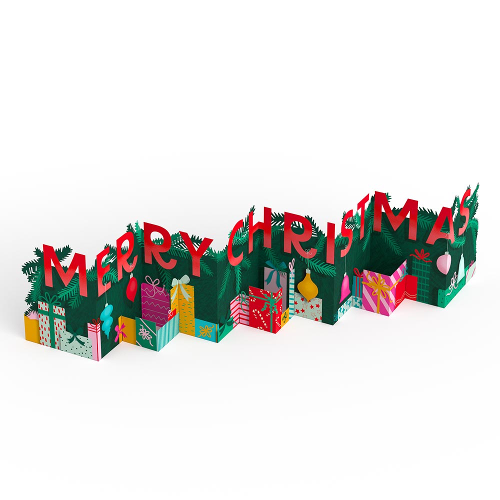 Under the Tree Merry Christmas Loooooong Card™ (Expands to 2 feet)、mySite、solidvoid