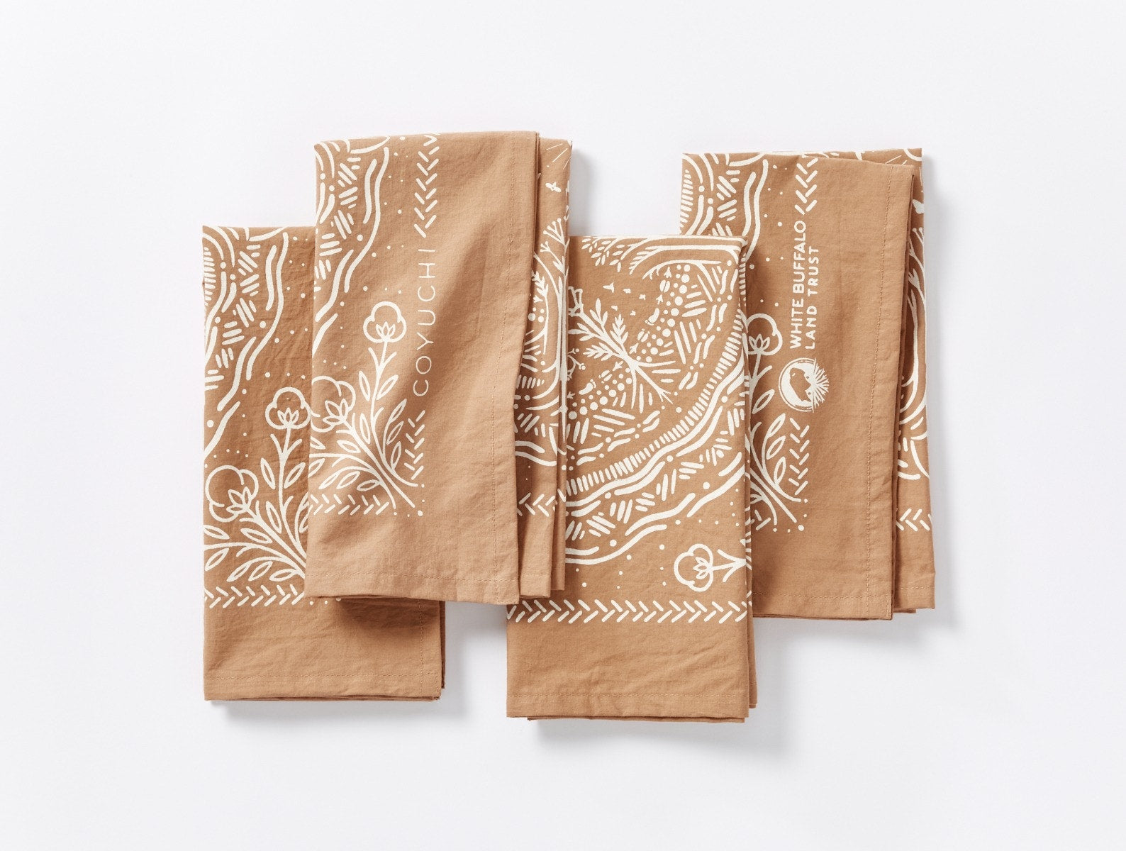  White Buffalo Land Trust Bandana Napkins, Set of 4 - Renewed、mySite、sugarbowlscore