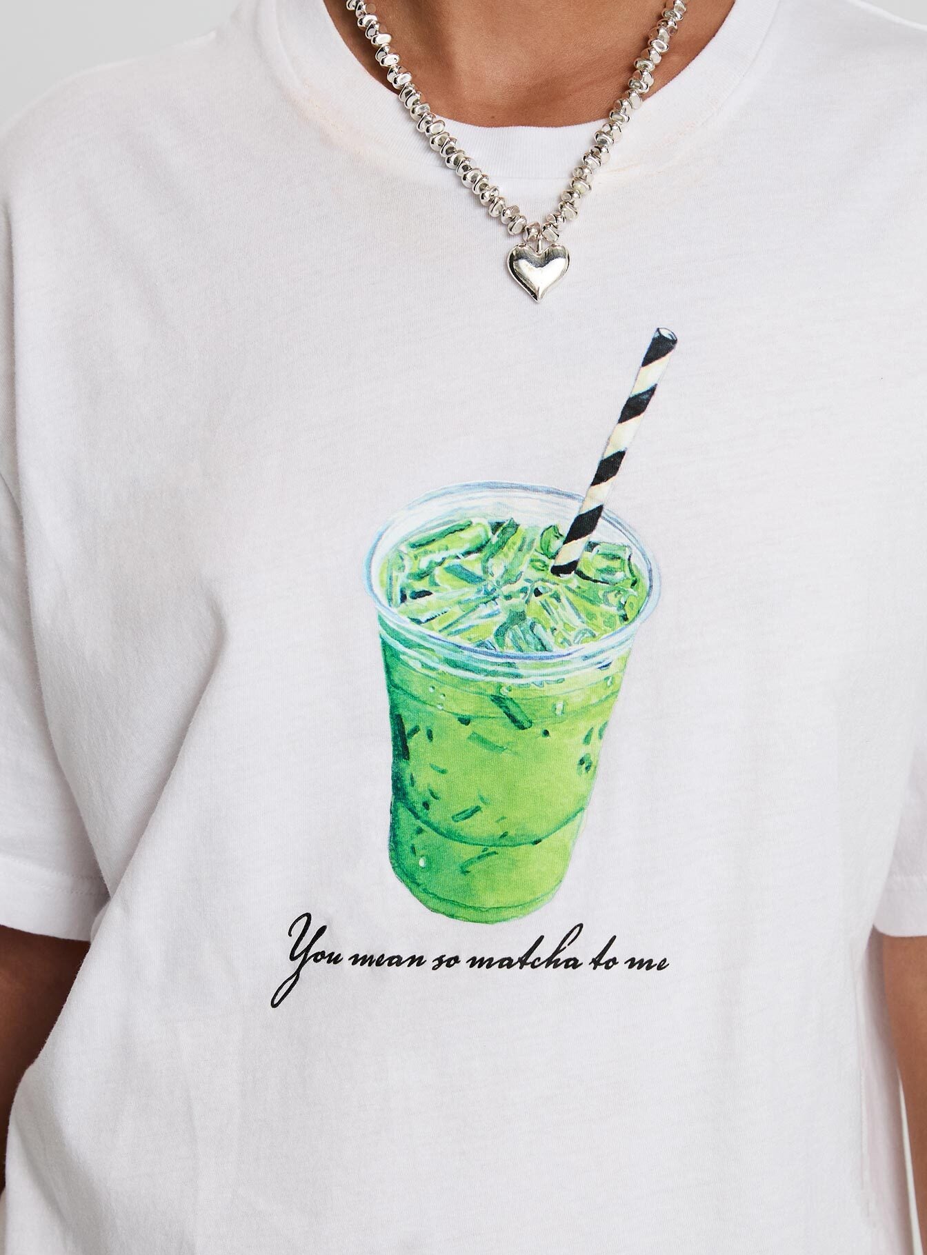 Love You So Matcha Graphic Top White、mySite、solidvoid