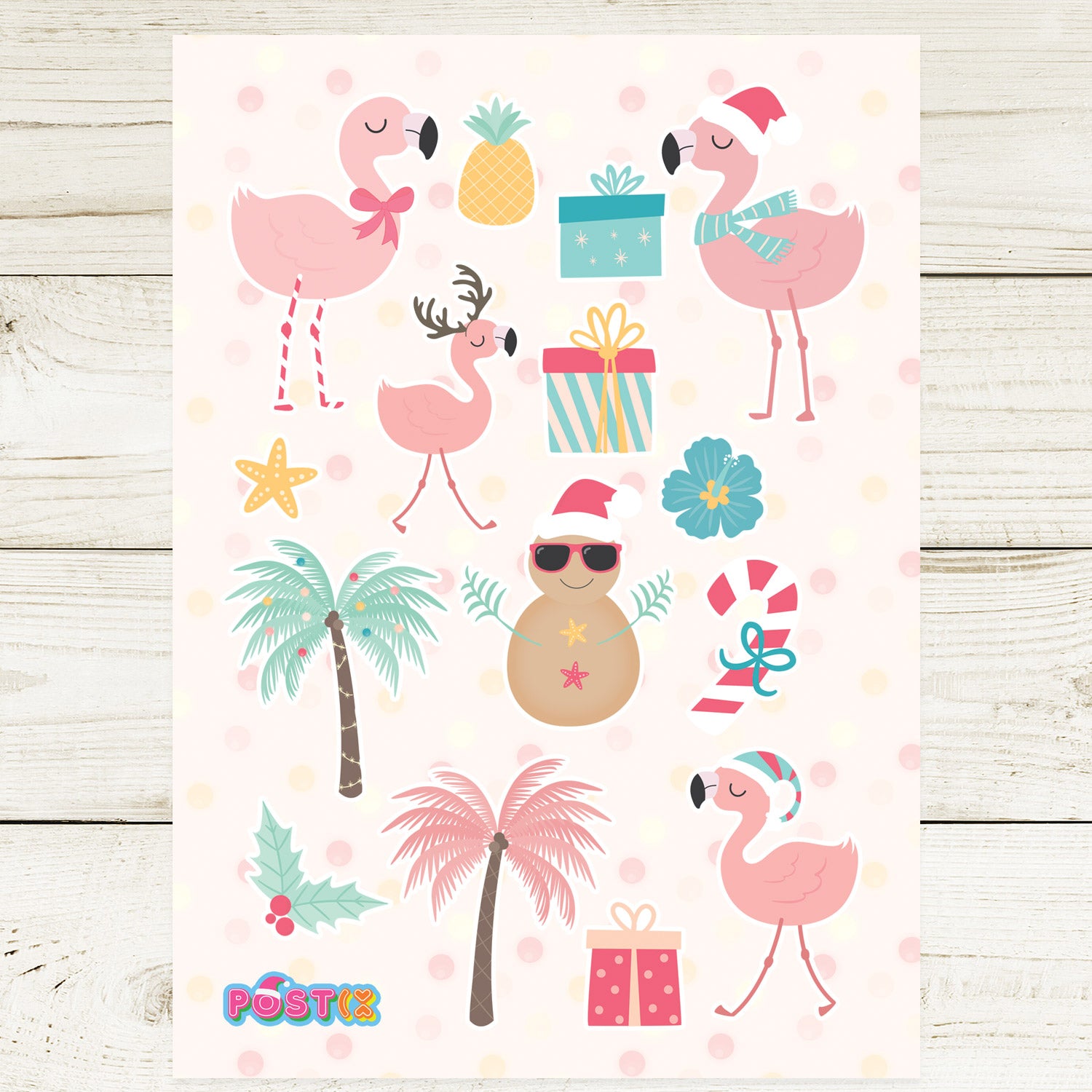  Summer Christmas A6 Sticker Sheet、mySite、ghnorth