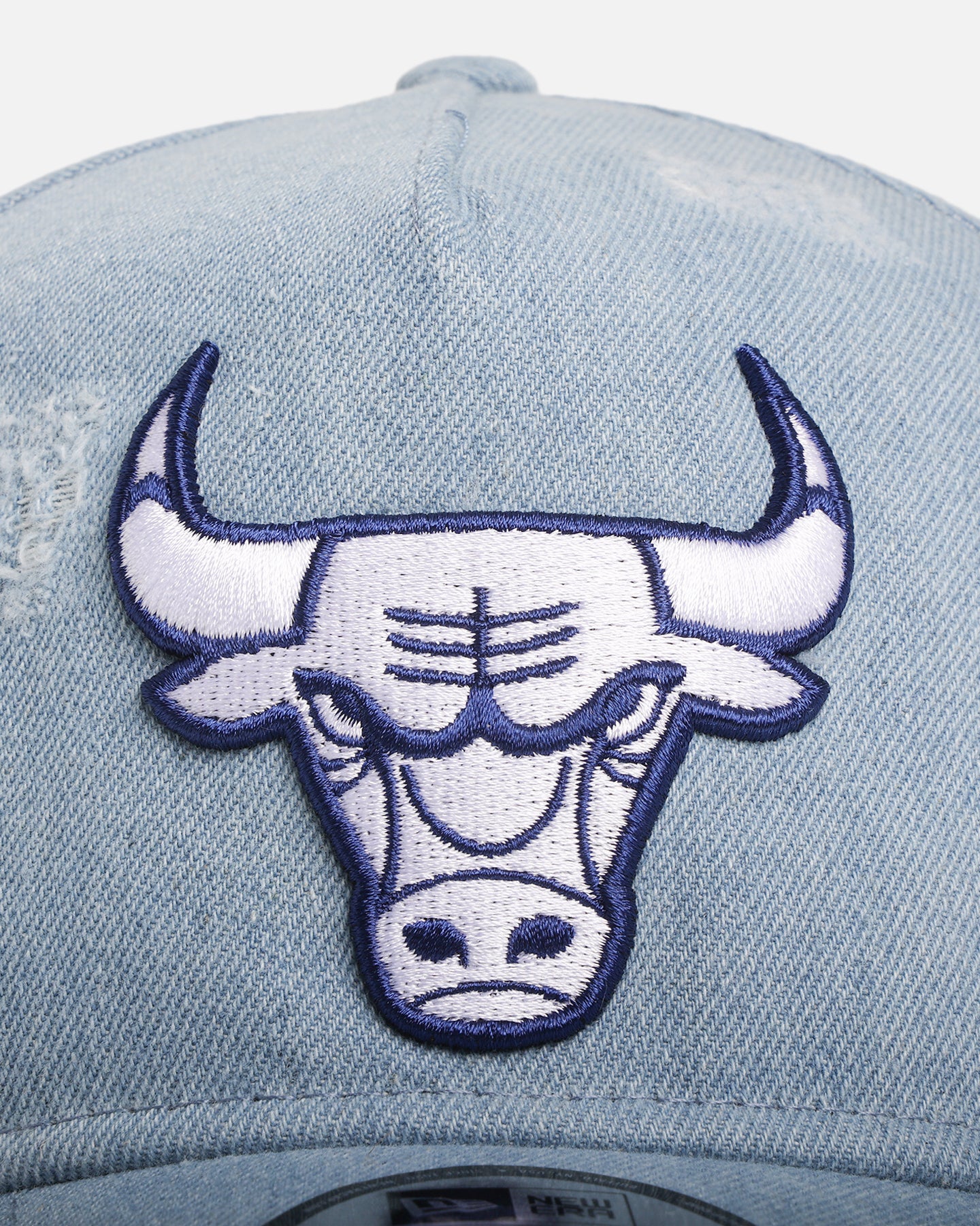 New Era Chicago Bulls 'Distressed Denim' 9FORTY A-Frame Snapback Light Wash Denim、mySite、zt4zffjzw