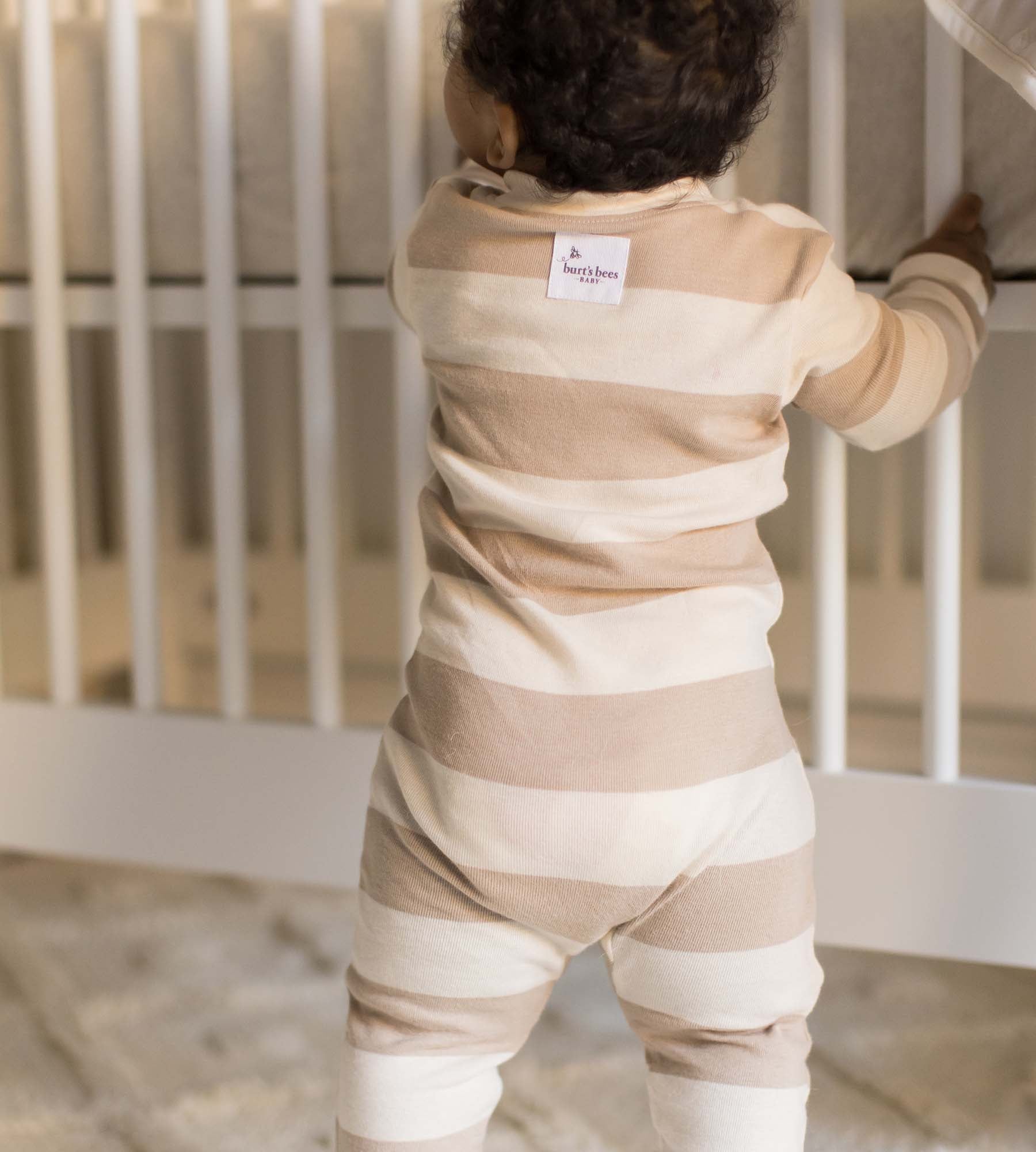  Mommy & Me Rugby Stripe Organic Cotton Sleeper - Oat、mySite、layawaytickets