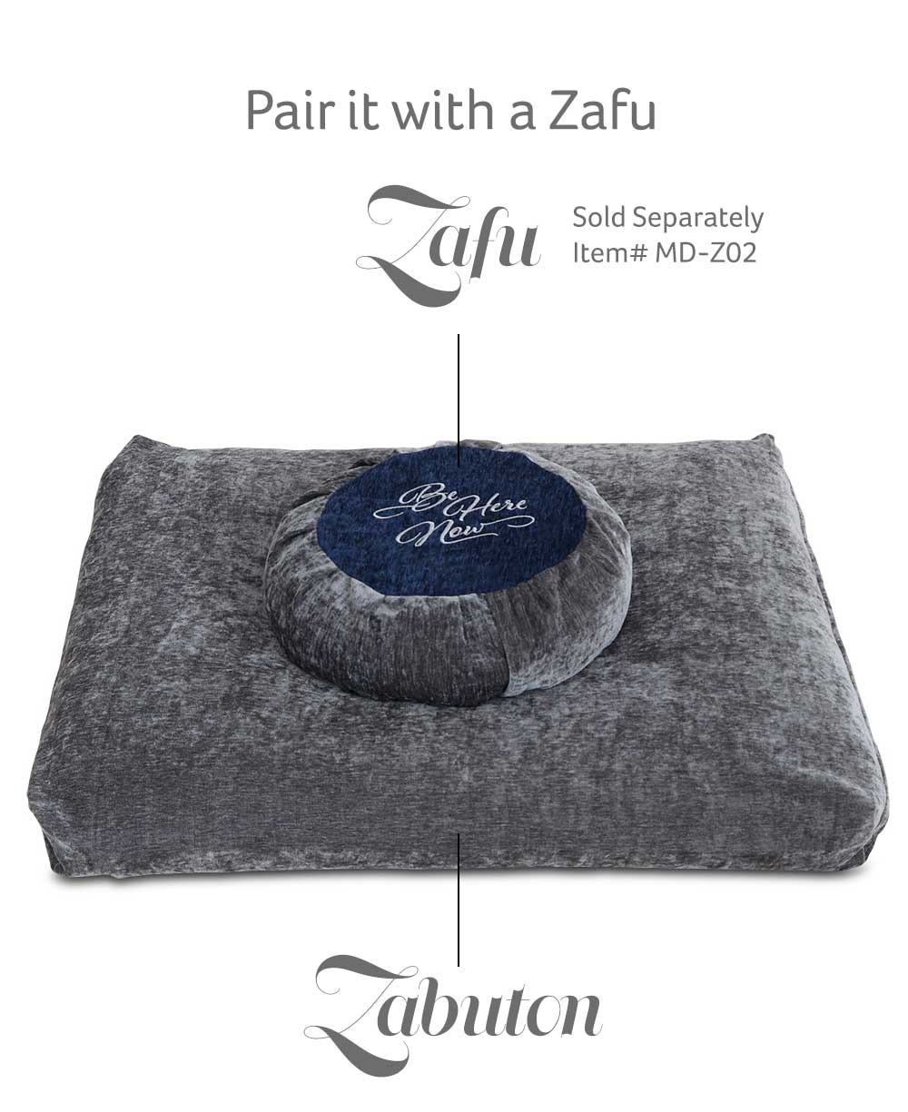 Grey Chenille Zabuton Meditation Cushion、mySite、topwebapps