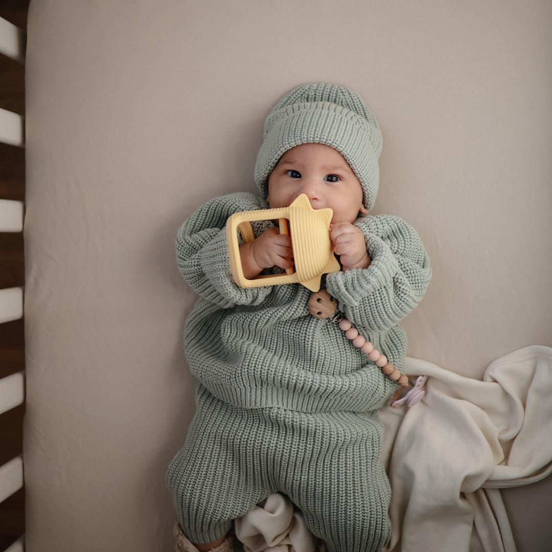  Mushie No-Drop Sensory Sun Teether、mySite、merchandisen