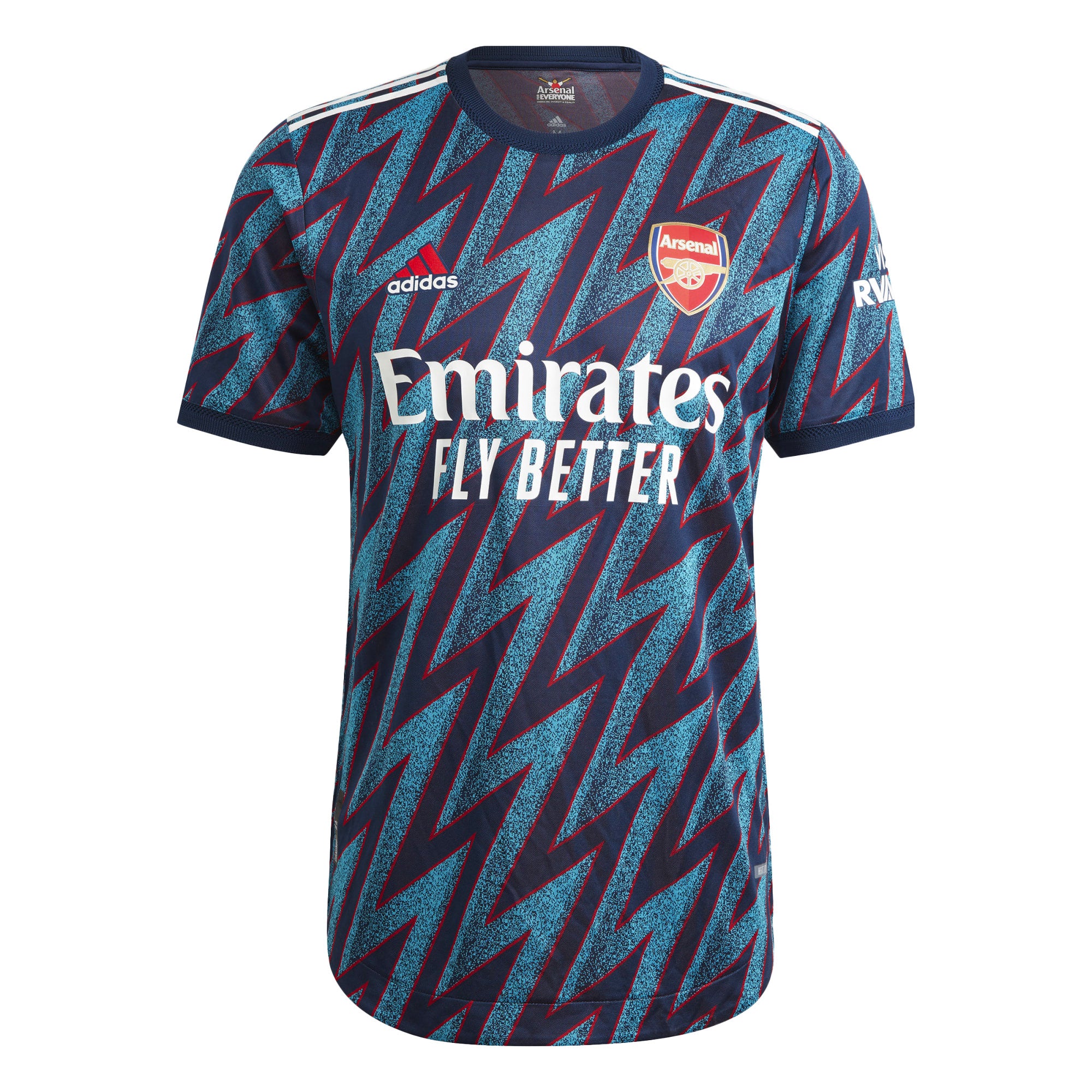 adidas Men's Arsenal 2021/22 Authentic Third Jersey Mystery Blue/White、mySite、noshort