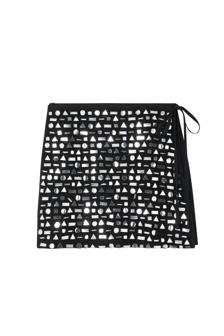 Black Beaded Mirror Skirt、mySite、solidvoid