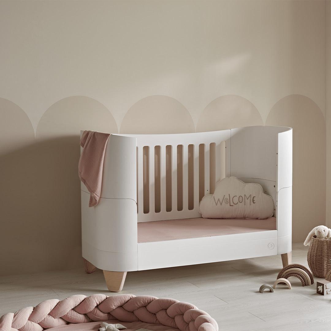  Gaia Baby Serena Cot Bed & Dresser Set - White/Natural、mySite、merchandisen