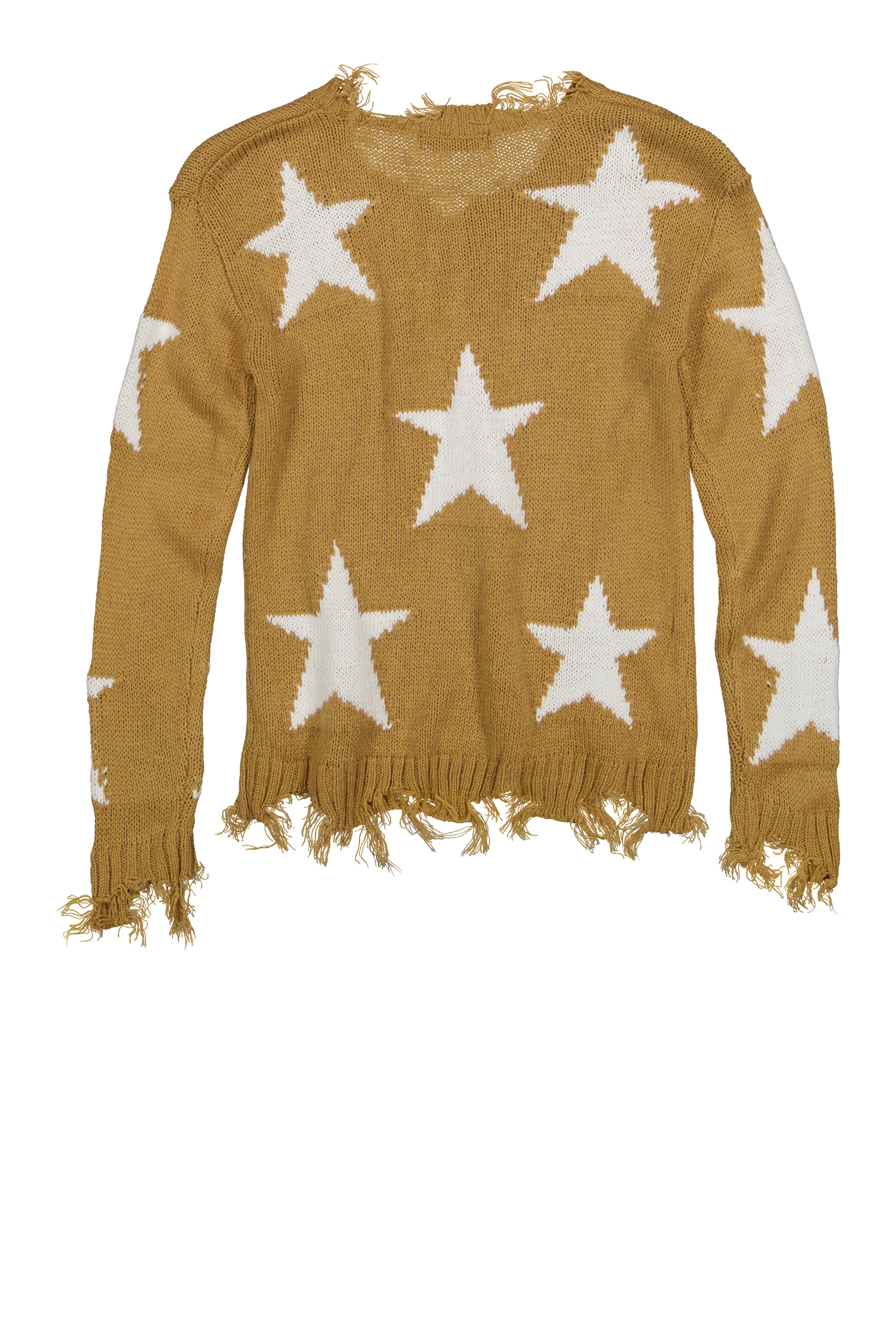 Girls Distressed Star Print Sweater、mySite、camillekostekn