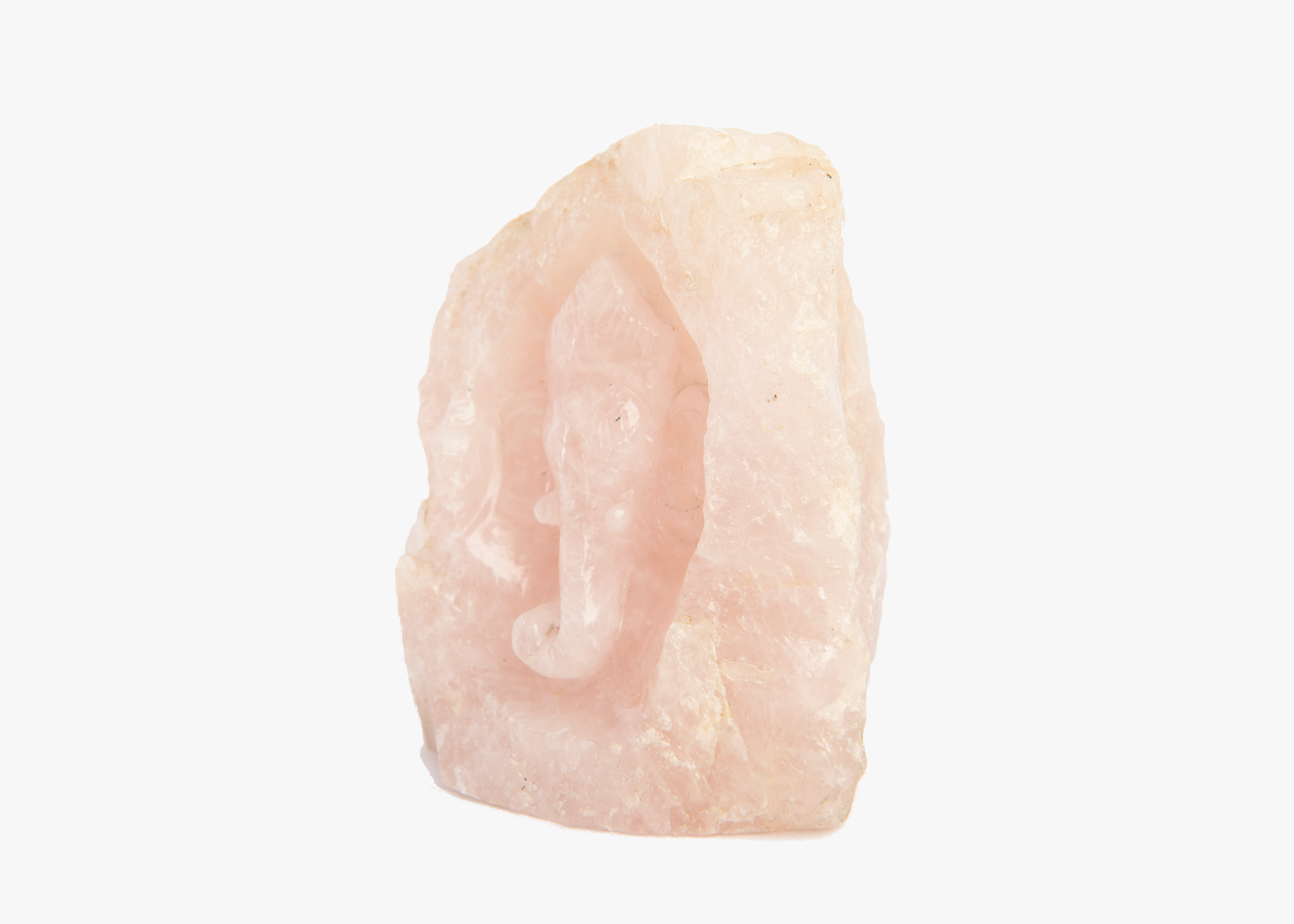 Ganesha Statue - Rose Quartz (Small, 12.5cm)、mySite、topwebapps
