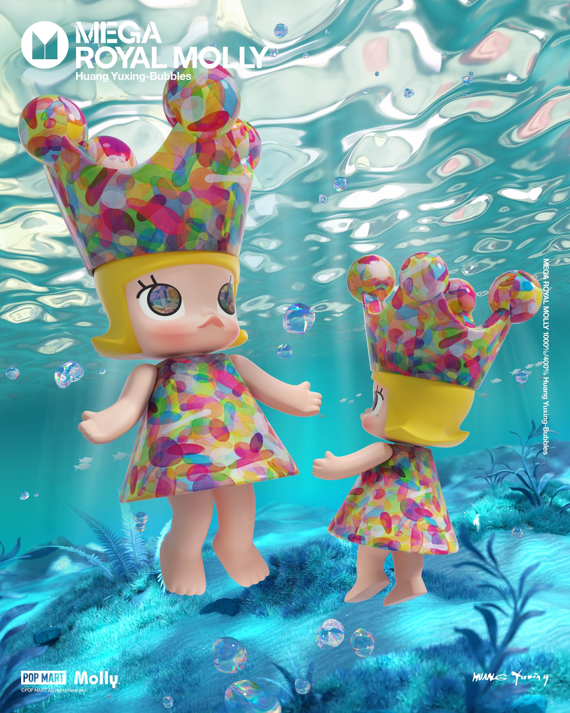  POP MART MEGA ROYAL MOLLY 400% Huang Yuxing-Bubbles、mySite、greenlandpopulation