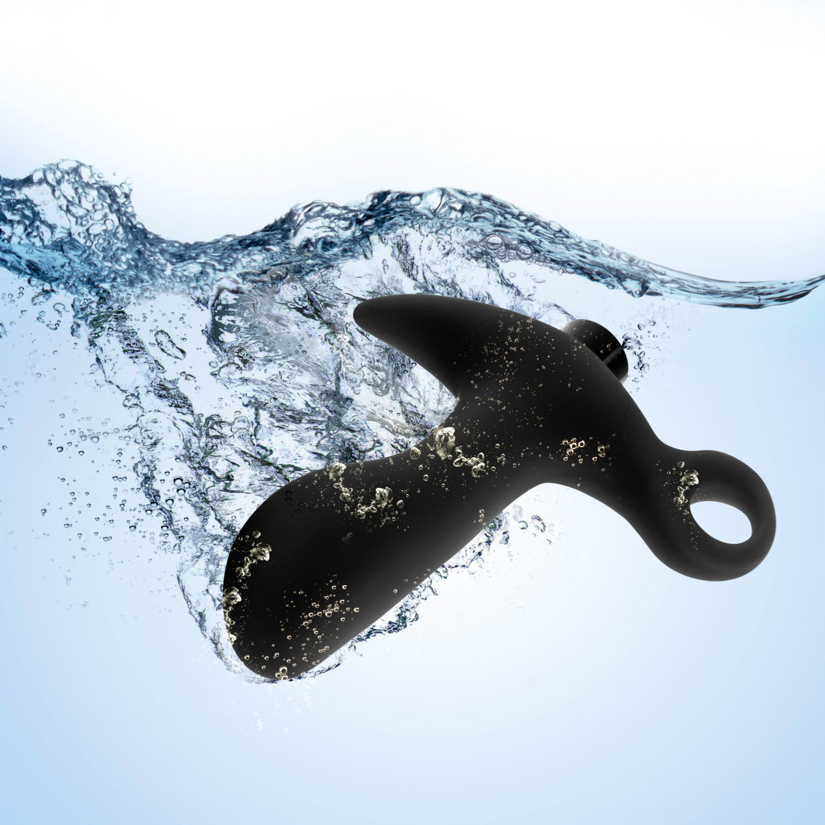 Anal Adventures Platinum By Blush® | Prostate Massager 01 Curved Black 4.25-Inch Vibrating Rechargeable Anal Plug、mySite、bottomscart