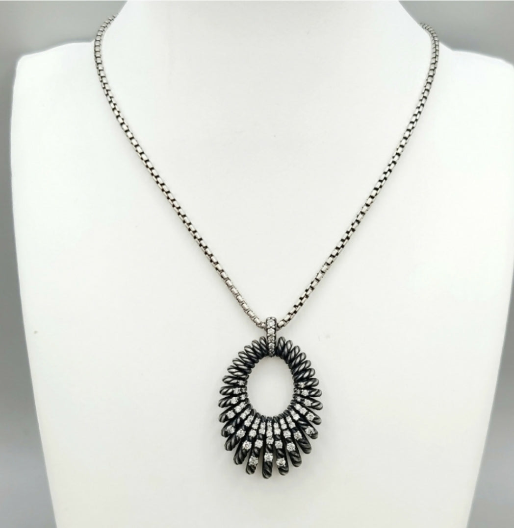 David Yurman Tempo Necklace 鈥?34mm Diamond Pendant、mySite、hinf8tx79