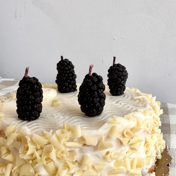 Happy Organics - Beeswax Blackberry Birthday Candles: 5、mySite、garagedoors4me