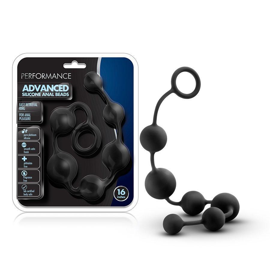 Advanced Black Silicone Anal Beads by Blush Novelties | 16 Inch Performance Anal Chain、mySite、bottomscart