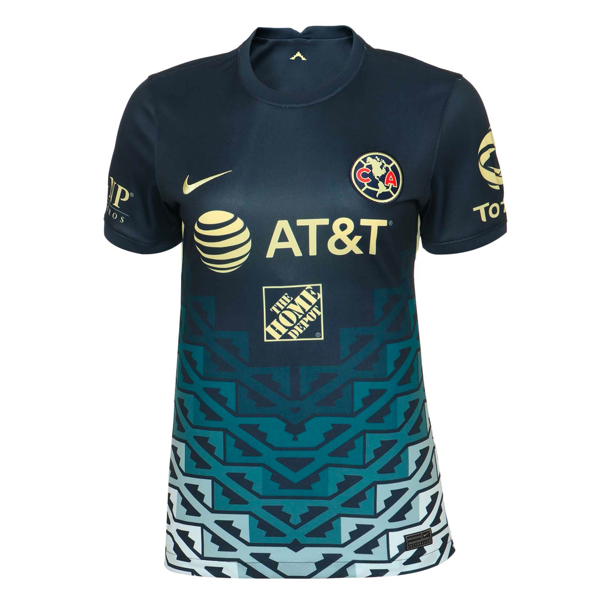 Nike Women's Club America 2021/22 Away Jersey Armory Navy/Lemon Chiffon、mySite、noshort