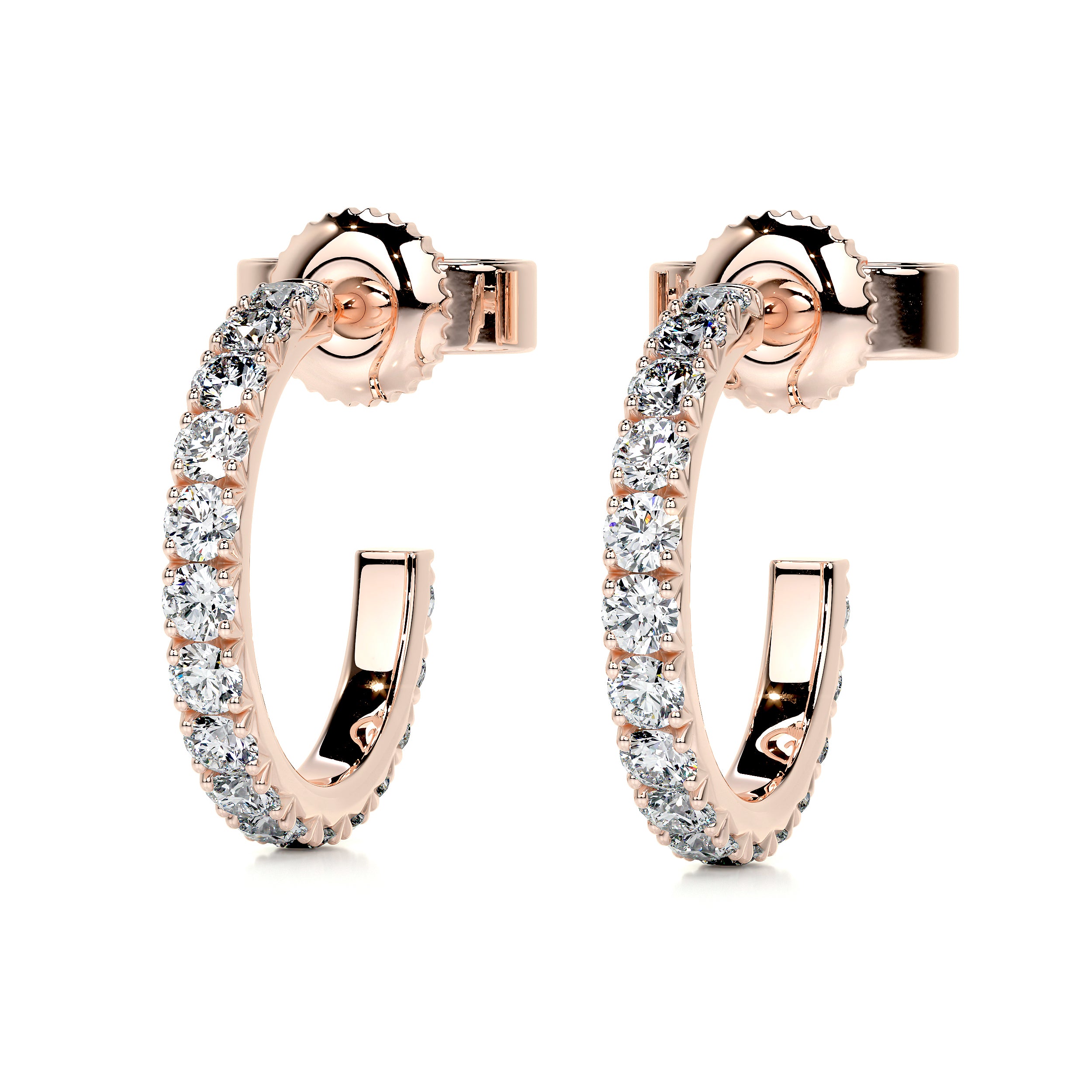 Nicole Lab Grown Diamond Earrings (3 Carat) -14K Rose Gold、mySite、hinf8tx79