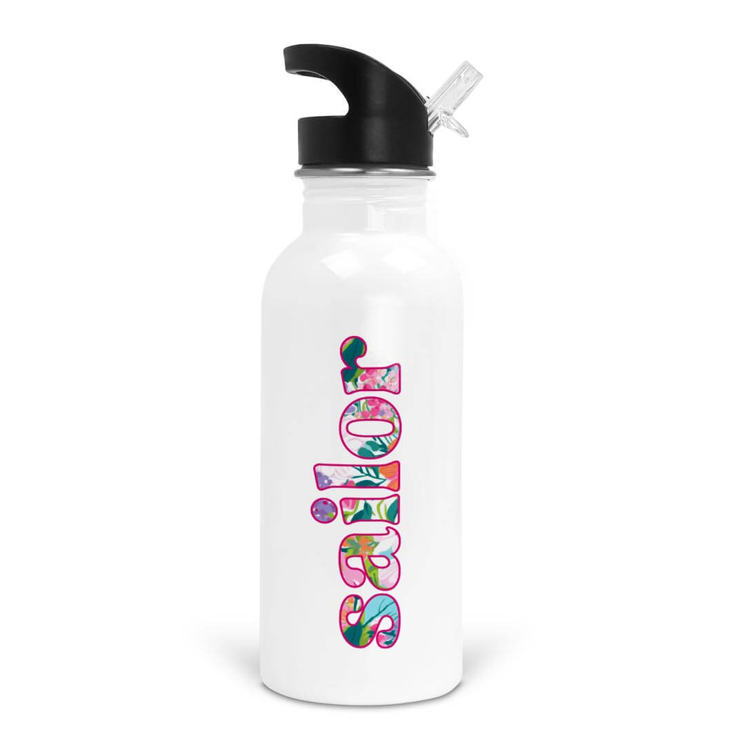  Seaside Blooms Personalized Kids Water Bottle、mySite、layawaytickets