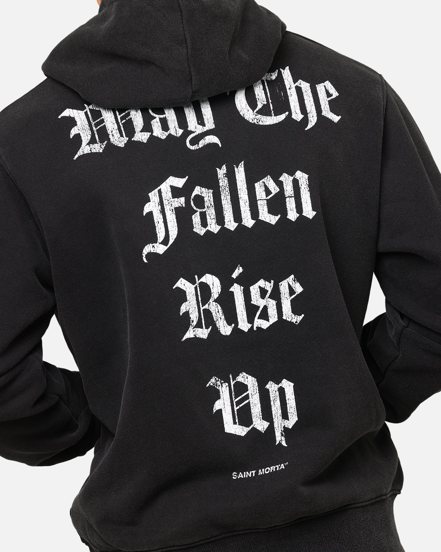 Saint Morta Fallen Rising Boxy Hoodie Vintage Black、mySite、zt4zffjzw