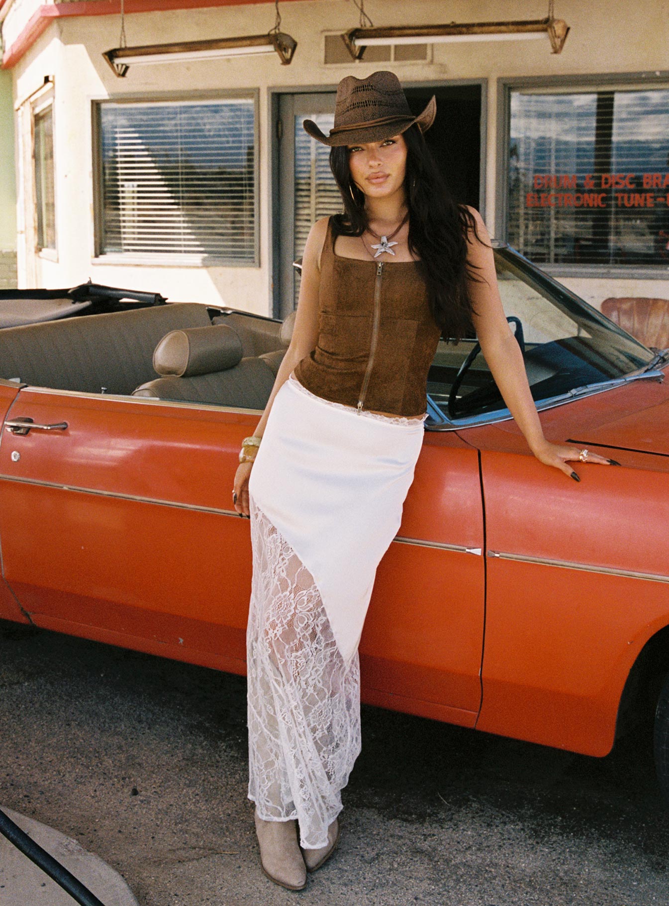 Castelli Lace Maxi Skirt White、mySite、solidvoid