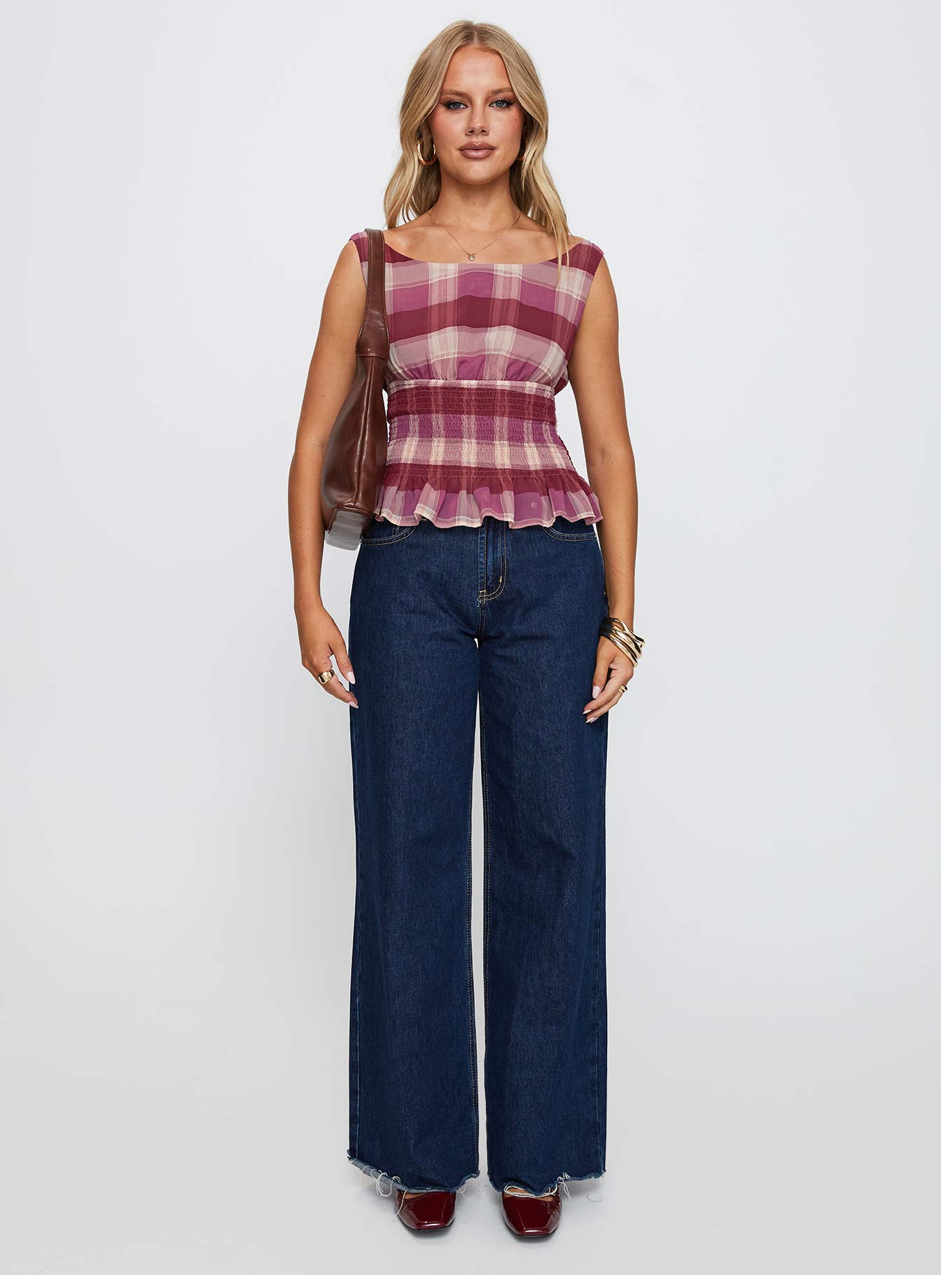 Sweet Honey Frill Top Pink Check、mySite、solidvoid