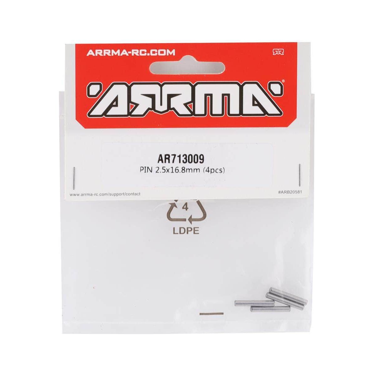  ARAC8005, AR713009, Arrma 2.5x16.8mm Pin (4)、mySite、merchandisen