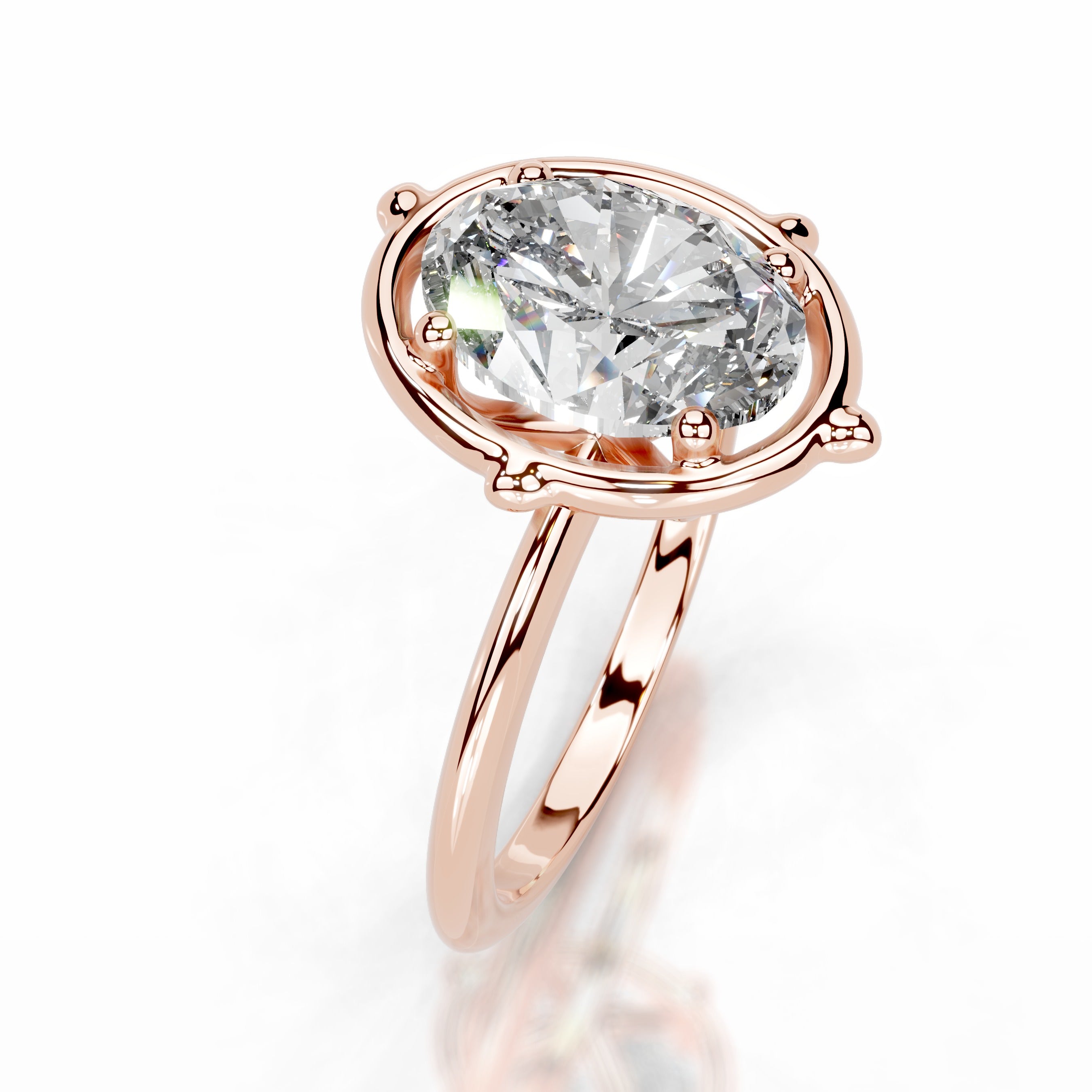 Rooted in Love Lab Grown Diamond Ring - 14K Rose Gold、mySite、hinf8tx79