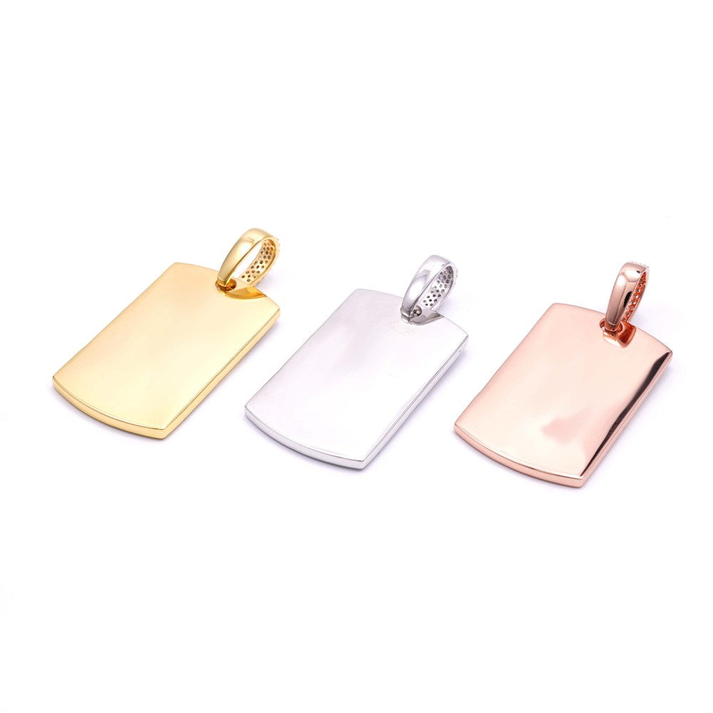 Moissanite Dog Tag Heart Photo Pendant 14K Gold、mySite、hinf8tx79