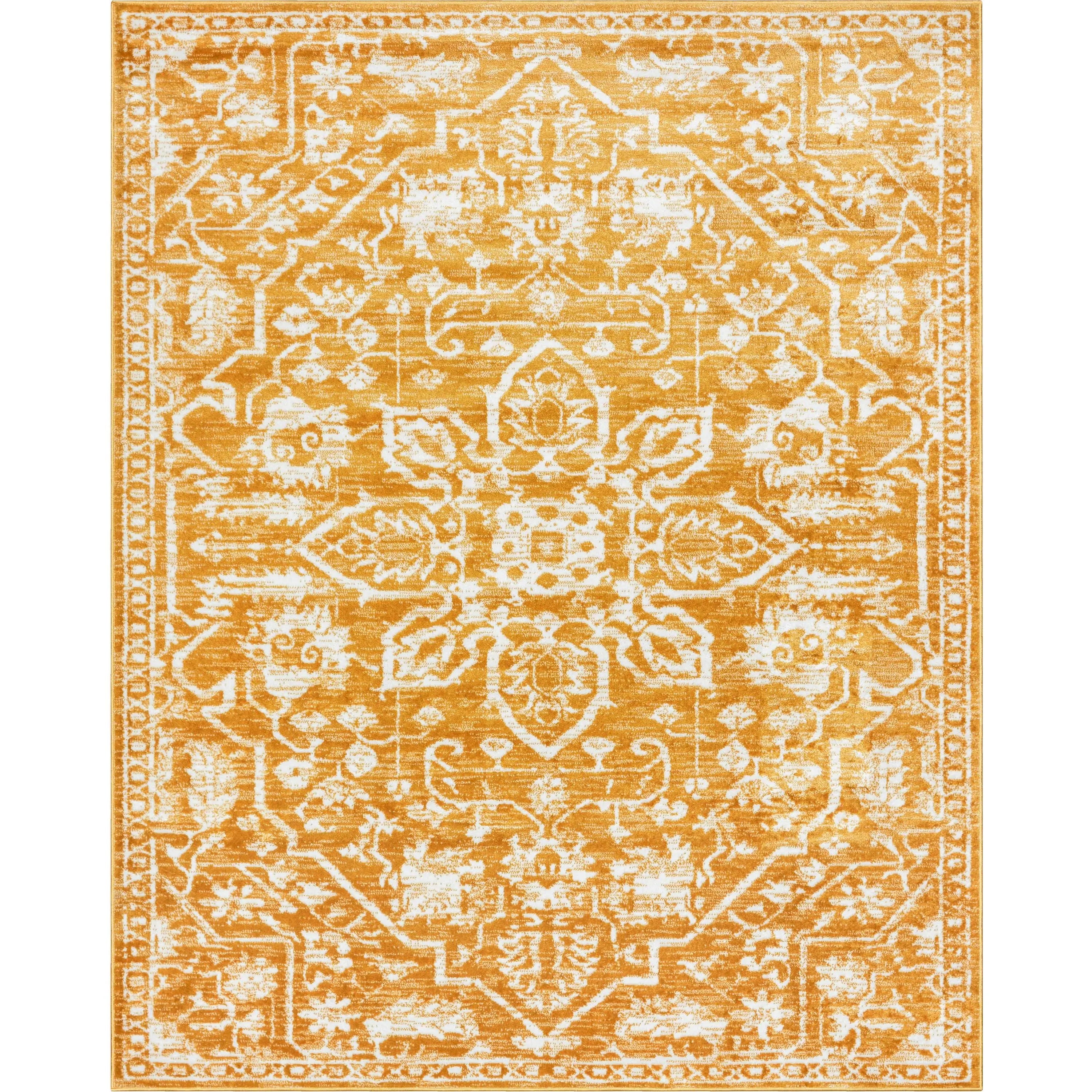 Disa Vintage Medallion Gold Soft Rug By Chill Rugs、mySite、gigharbornorthrealestate