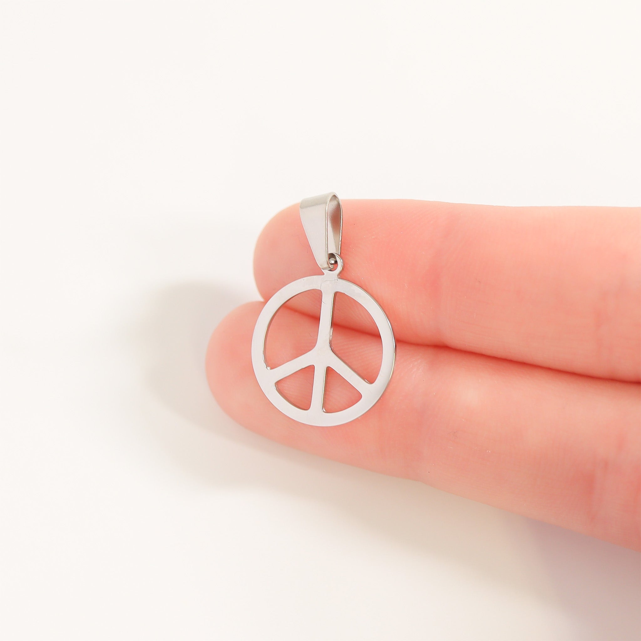 18K Gold Stainless Steel Peace Sign Pendant / PDL0203、mySite、dreamappss