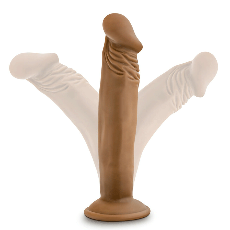 Dr. Skin Small 6 Inch Brown Starter Anal Suction Dildo by Blush Novelties、mySite、bottomscart