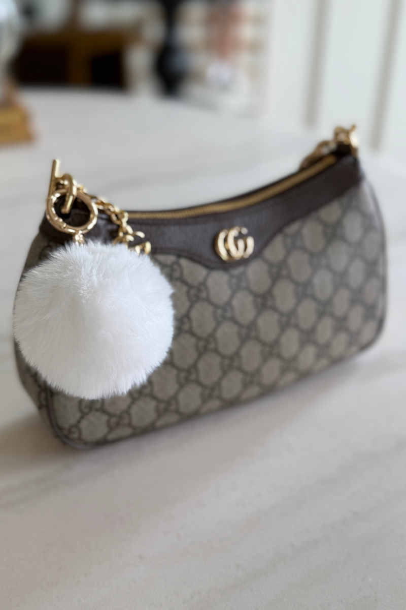 Pom Pom Bag Charm - White、mySite、hinf8tx79