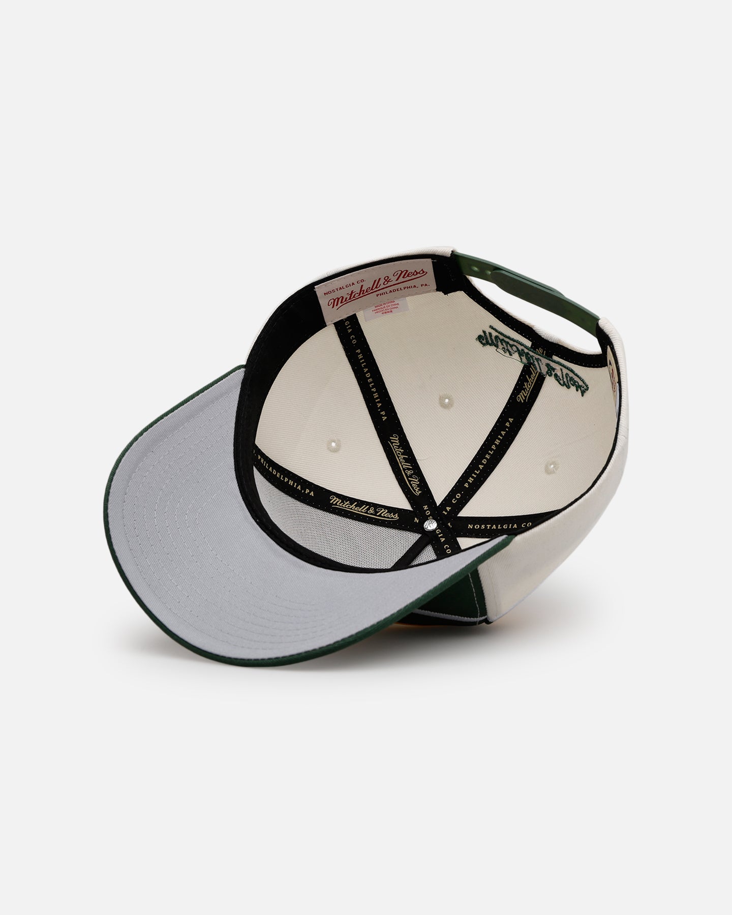 Mitchell & Ness Seattle SuperSonics 'Shark Tooth' Pro Pinch Snapback Cream/Green、mySite、zt4zffjzw