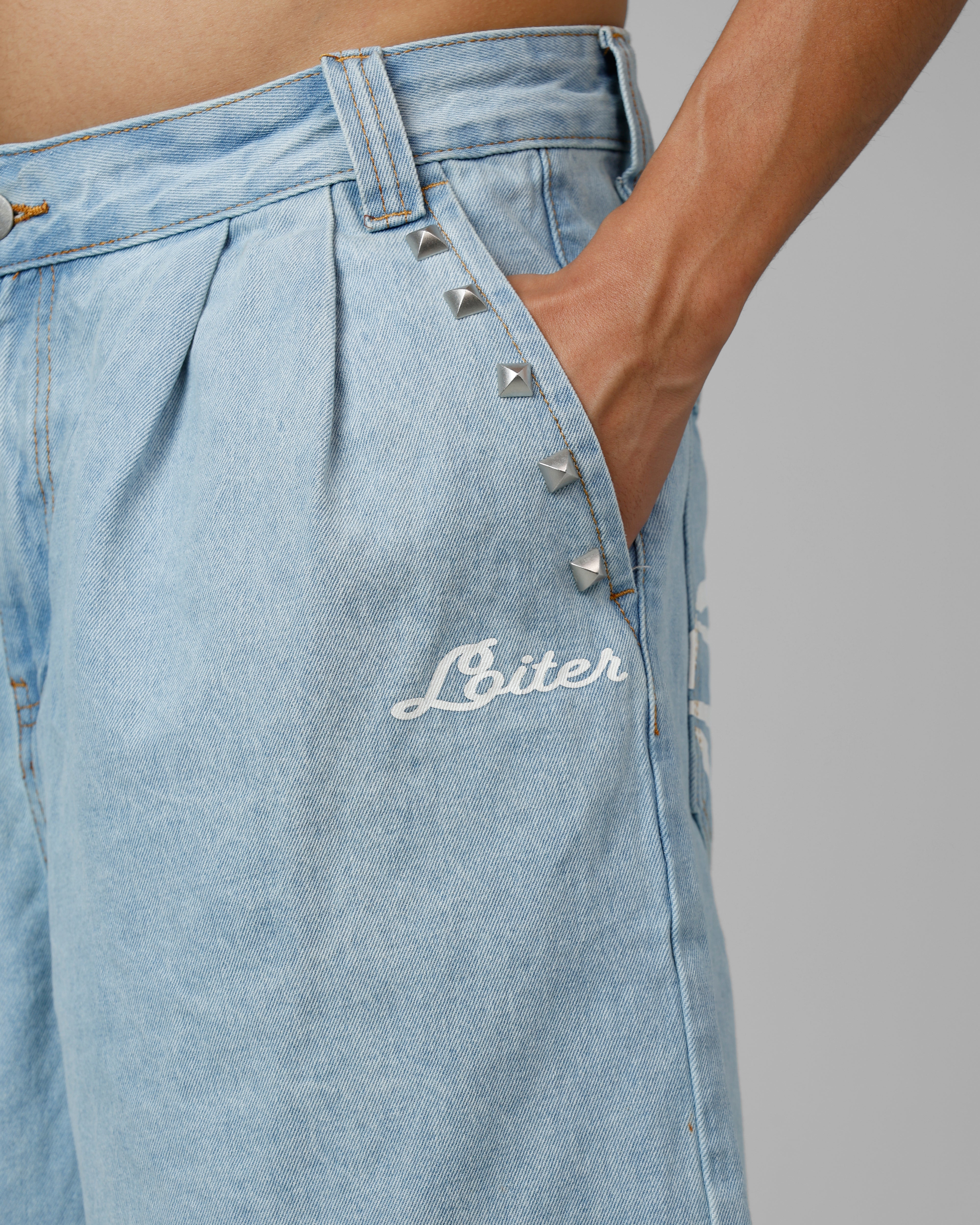 Loiter 3 Quarter Shorts Light Wash、mySite、zt4zffjzw