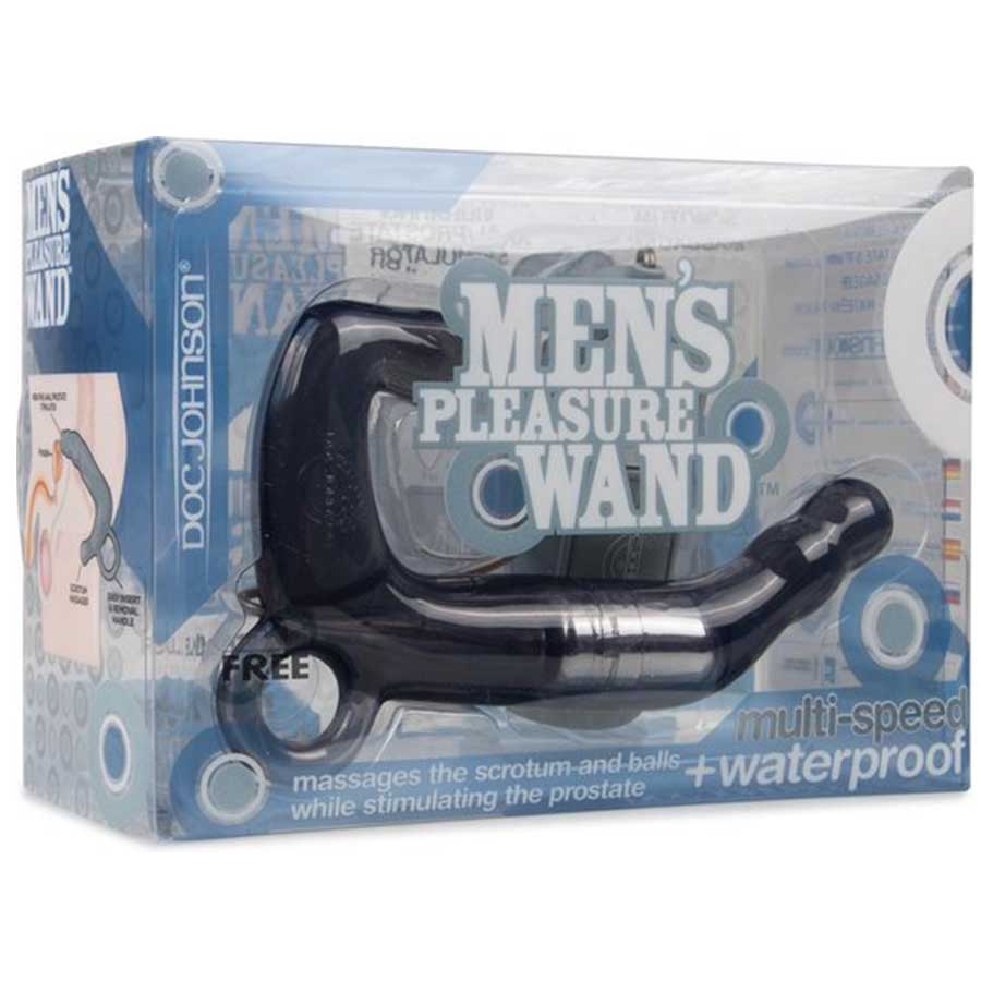Men's Charcoal Pleasure Wand Vibrating Prostate Massager by Doc Johnson、mySite、bottomscart