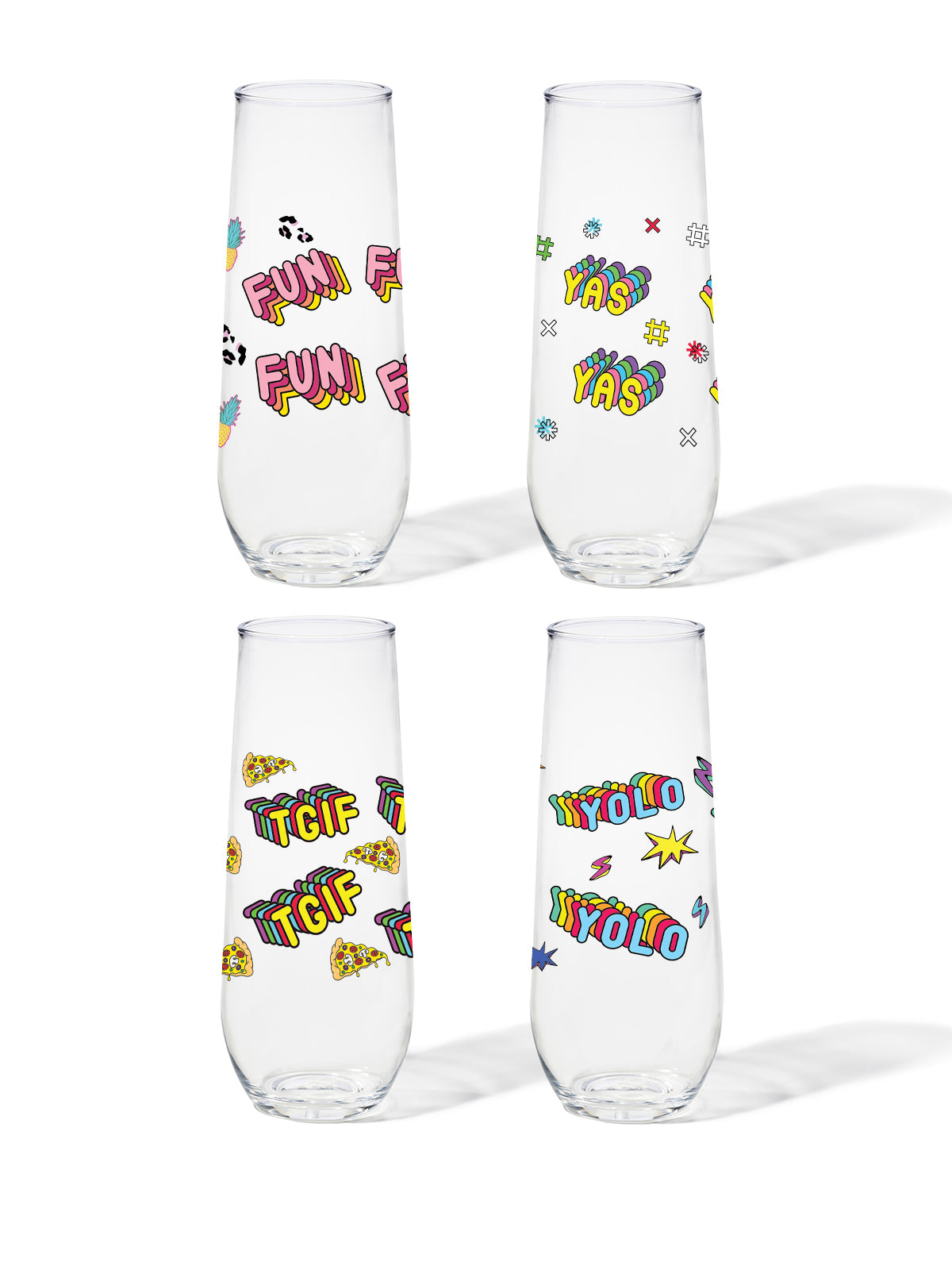 Good Vibe - RESERVE 9oz Stemless Champagne Tritan Copolyester Glass、mySite、camillekostekn