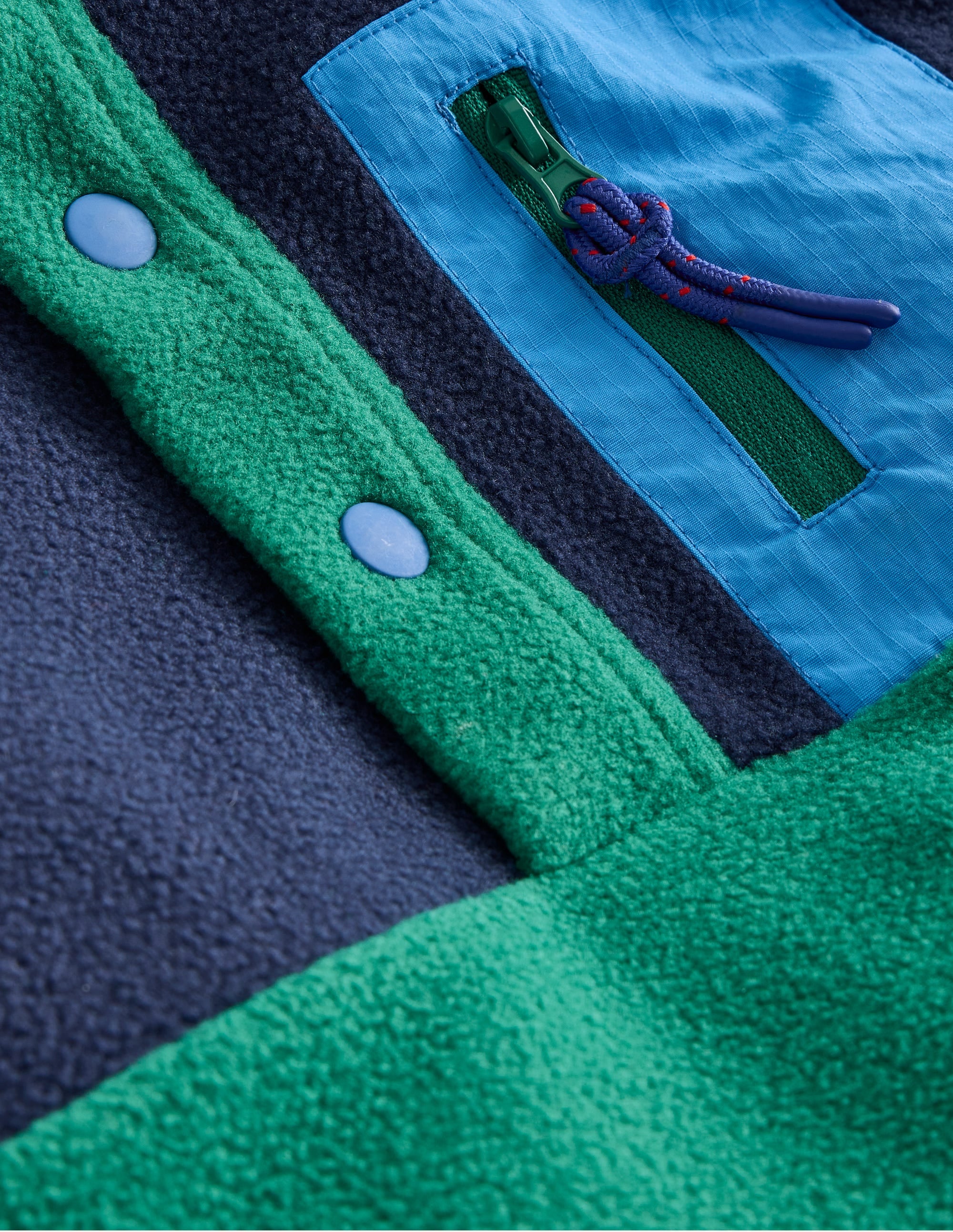  Cosy Fleece Pop Over-Jewel Green Colourblock、mySite、ashleygrahame