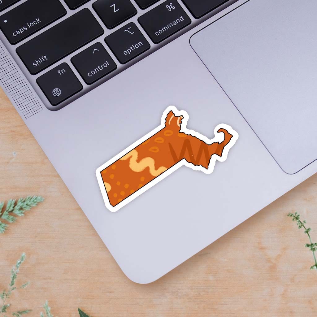  Massachusetts Orange Abstract Sticker、mySite、ghnorth