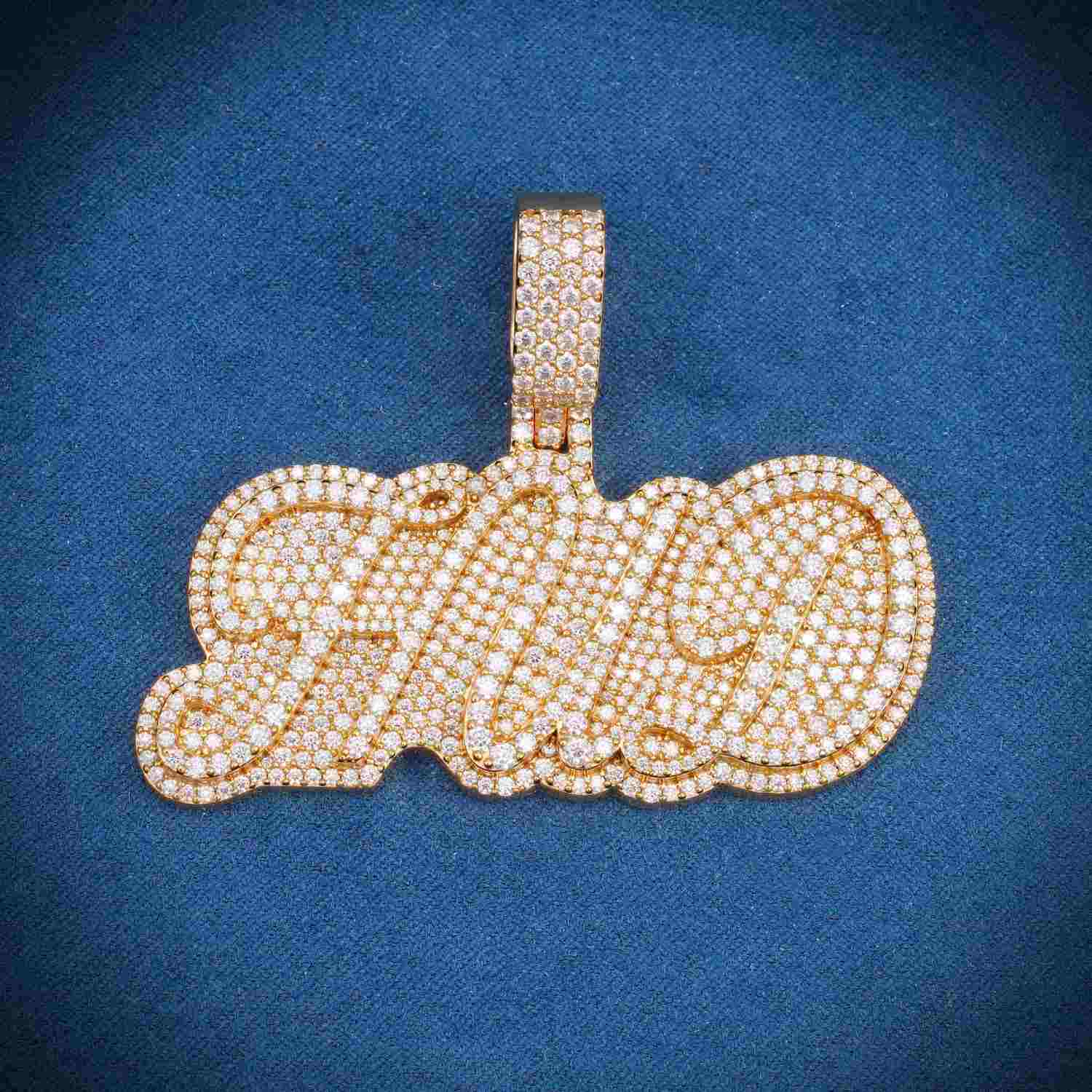 HUD Custom Moissanite Pendant 14K Gold、mySite、hinf8tx79